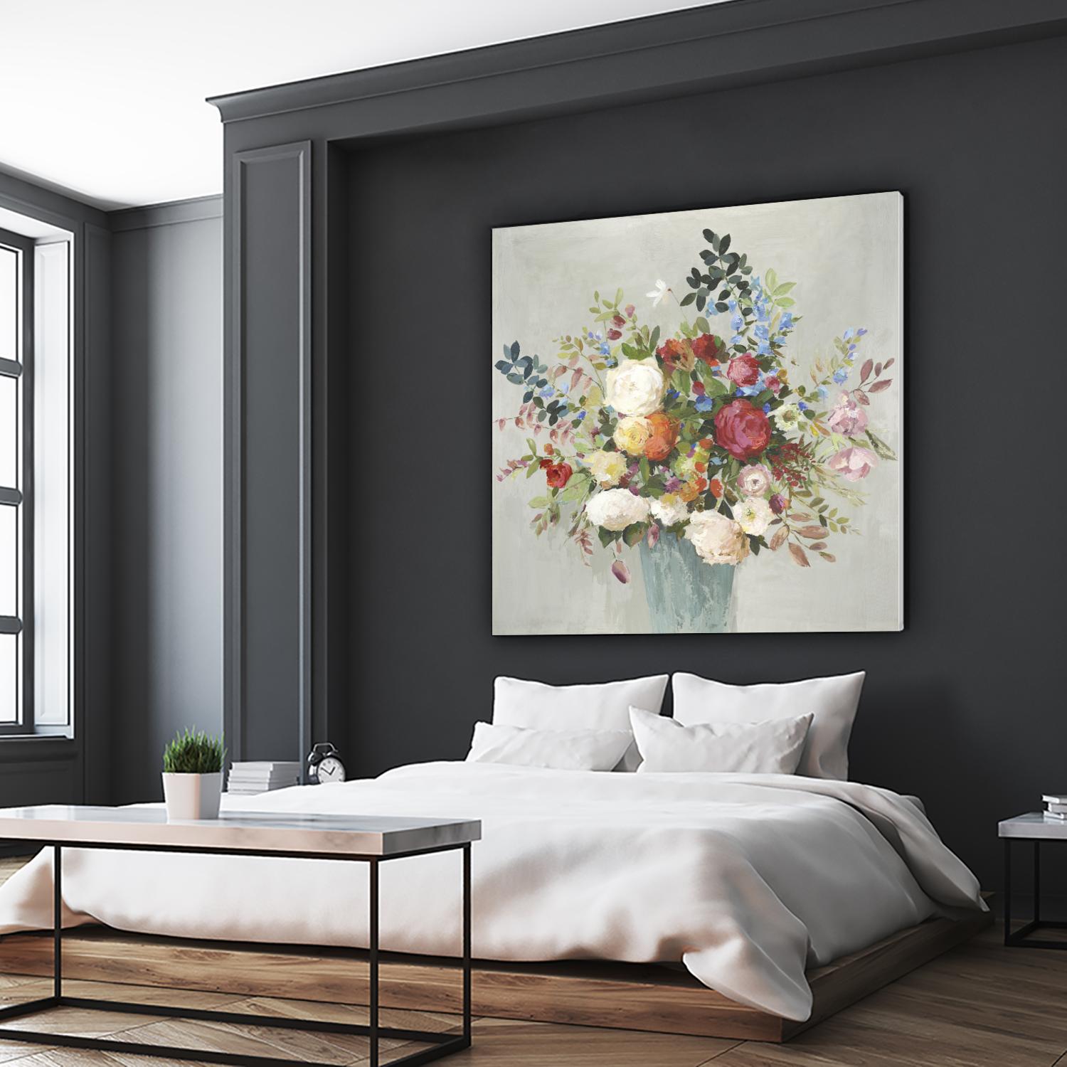 Grande by Allison Pearce on GIANT ART - blue floral