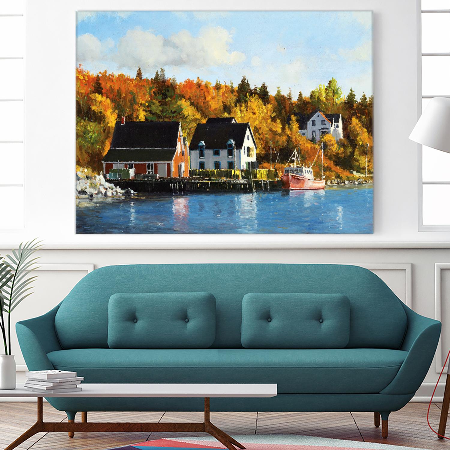 North West Cove by Pieter Molenaar on GIANT ART - blue landscape