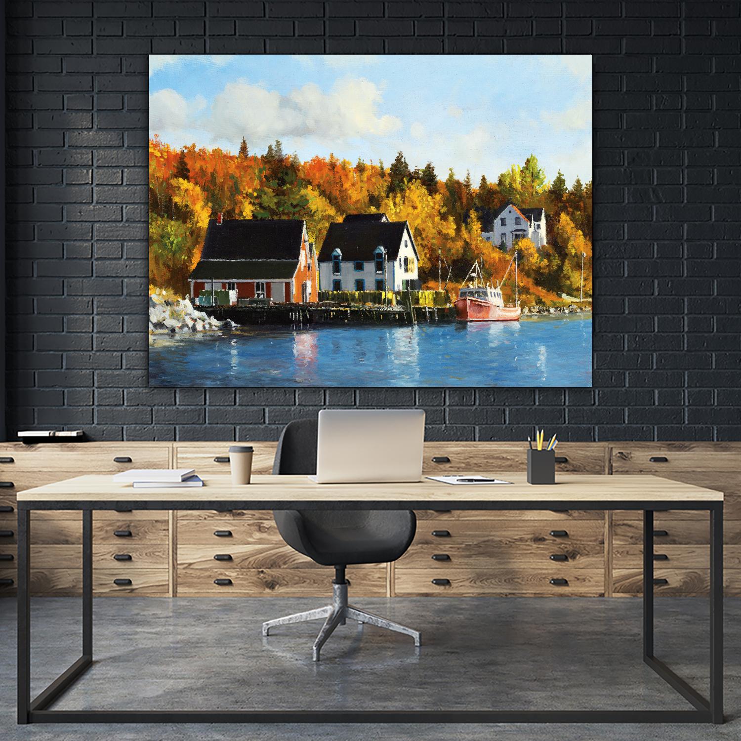 North West Cove by Pieter Molenaar on GIANT ART - blue landscape