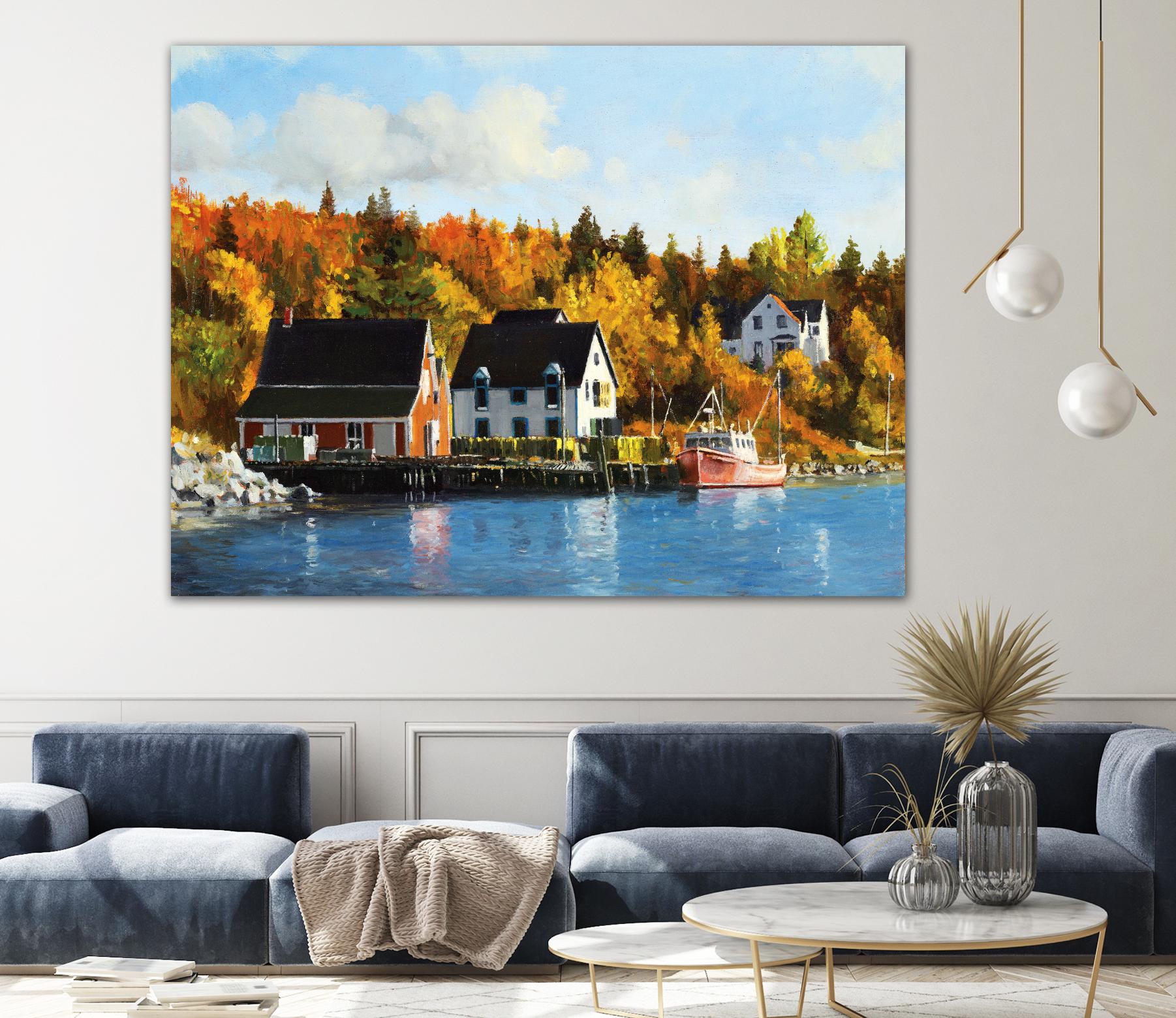 North West Cove by Pieter Molenaar on GIANT ART - blue landscape