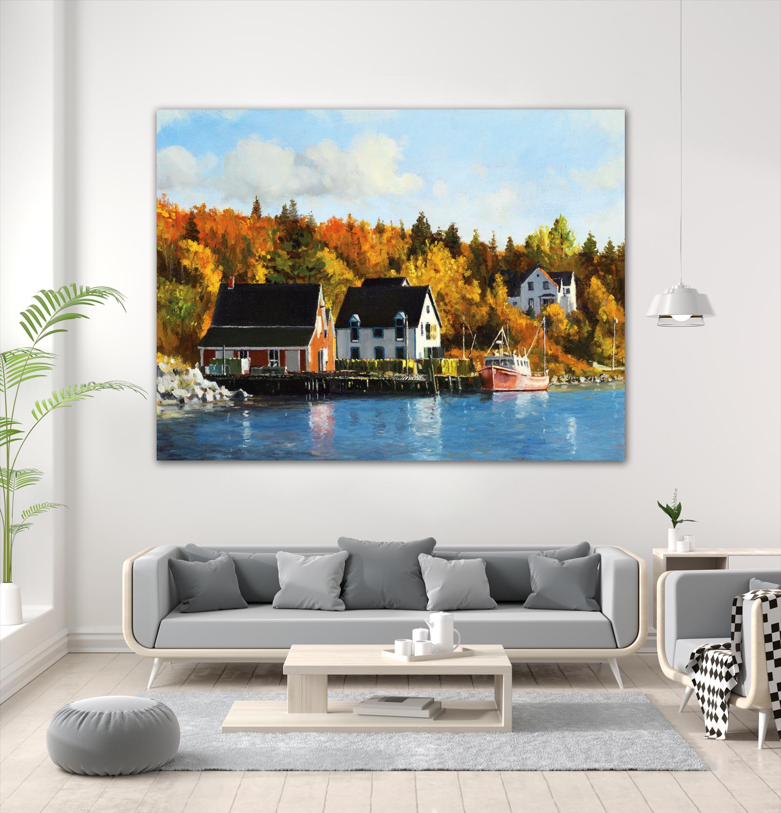 North West Cove by Pieter Molenaar on GIANT ART - blue landscape