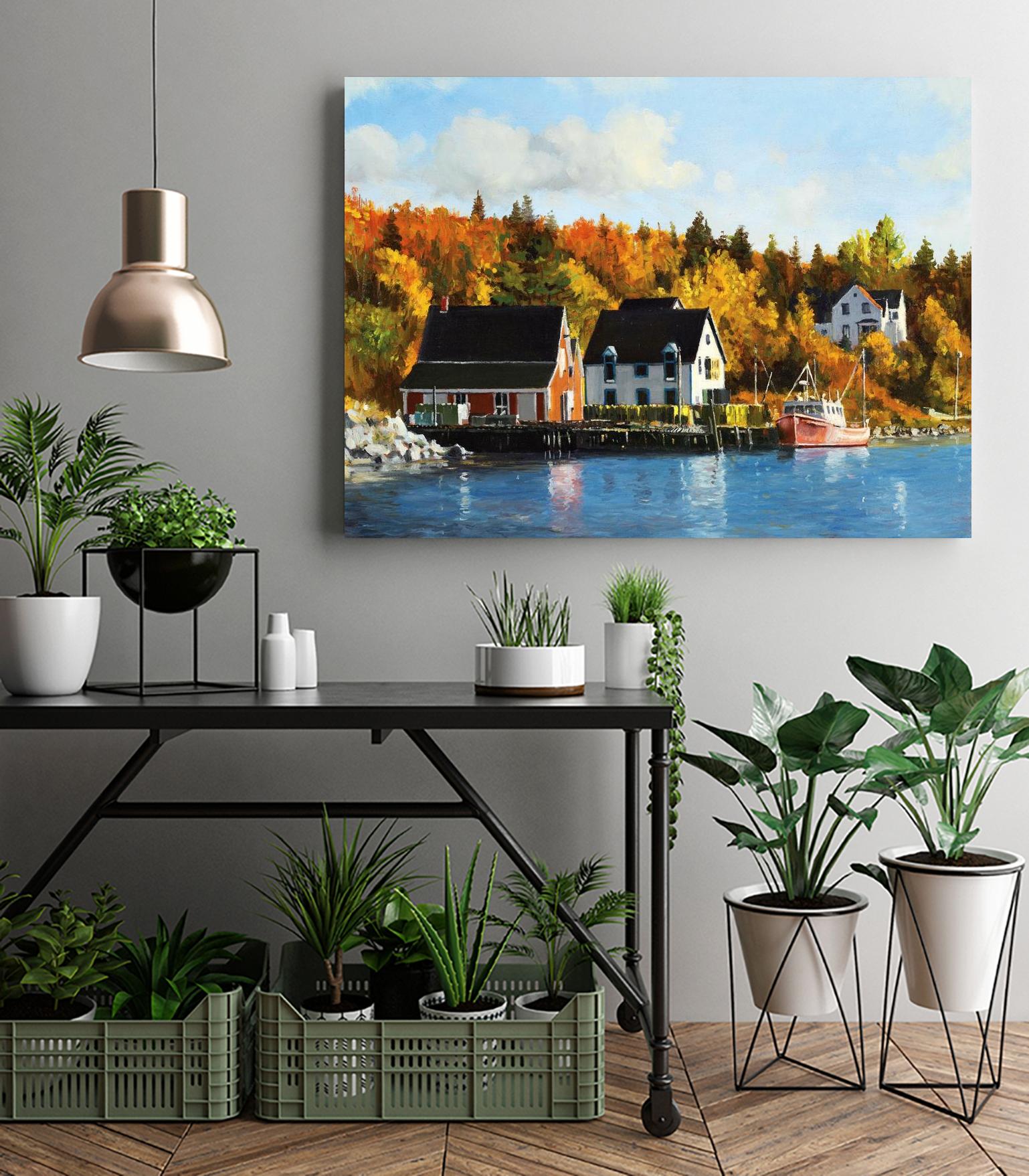 North West Cove by Pieter Molenaar on GIANT ART - blue landscape