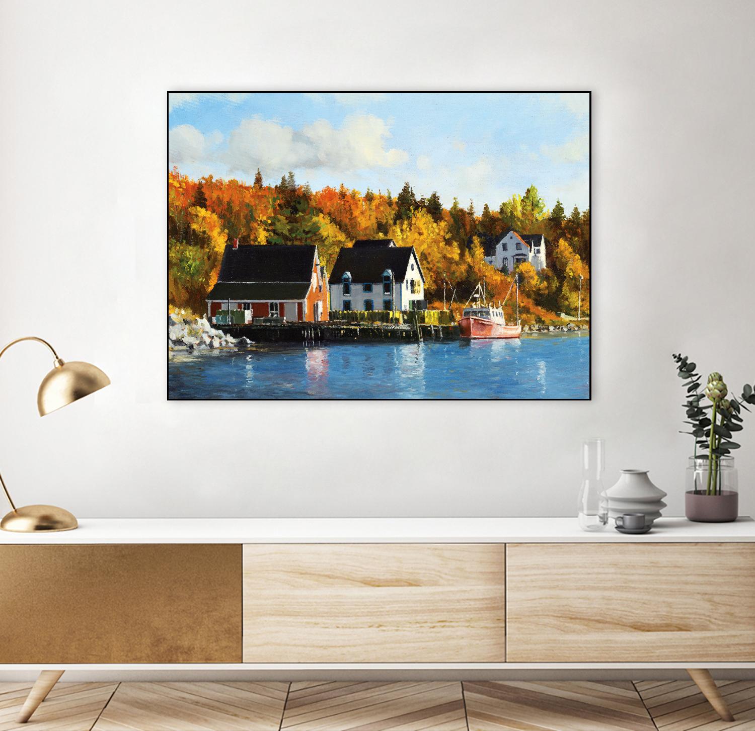 North West Cove by Pieter Molenaar on GIANT ART - blue landscape