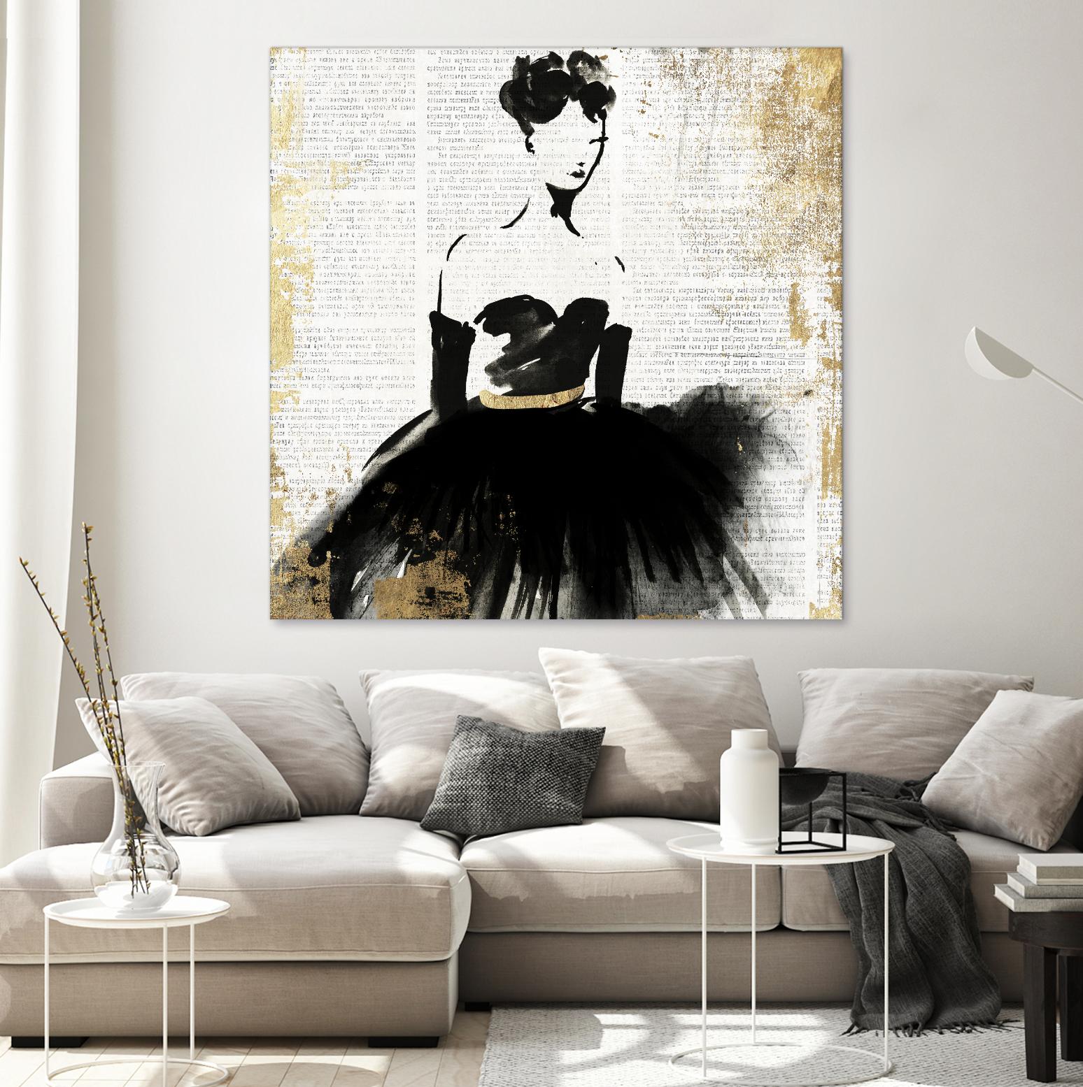 Lady in Black II by PI Studio on GIANT ART - white abstract