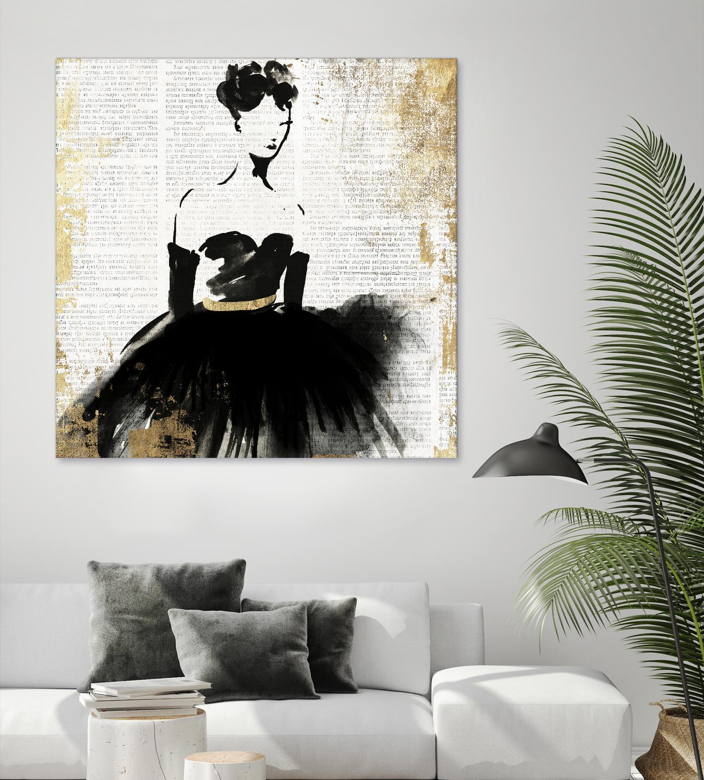 Lady in Black II by PI Studio on GIANT ART - white abstract