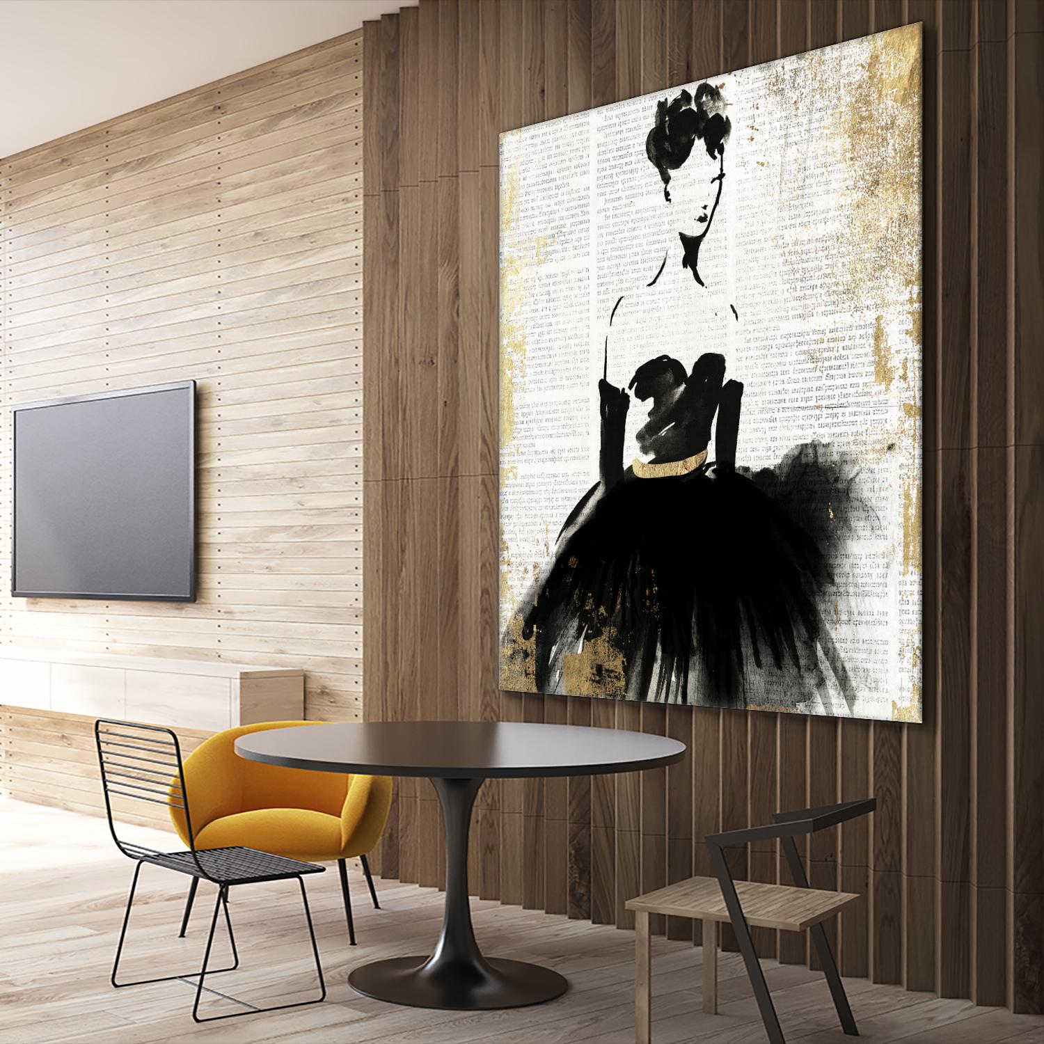 Lady in Black II by PI Studio on GIANT ART - white abstract