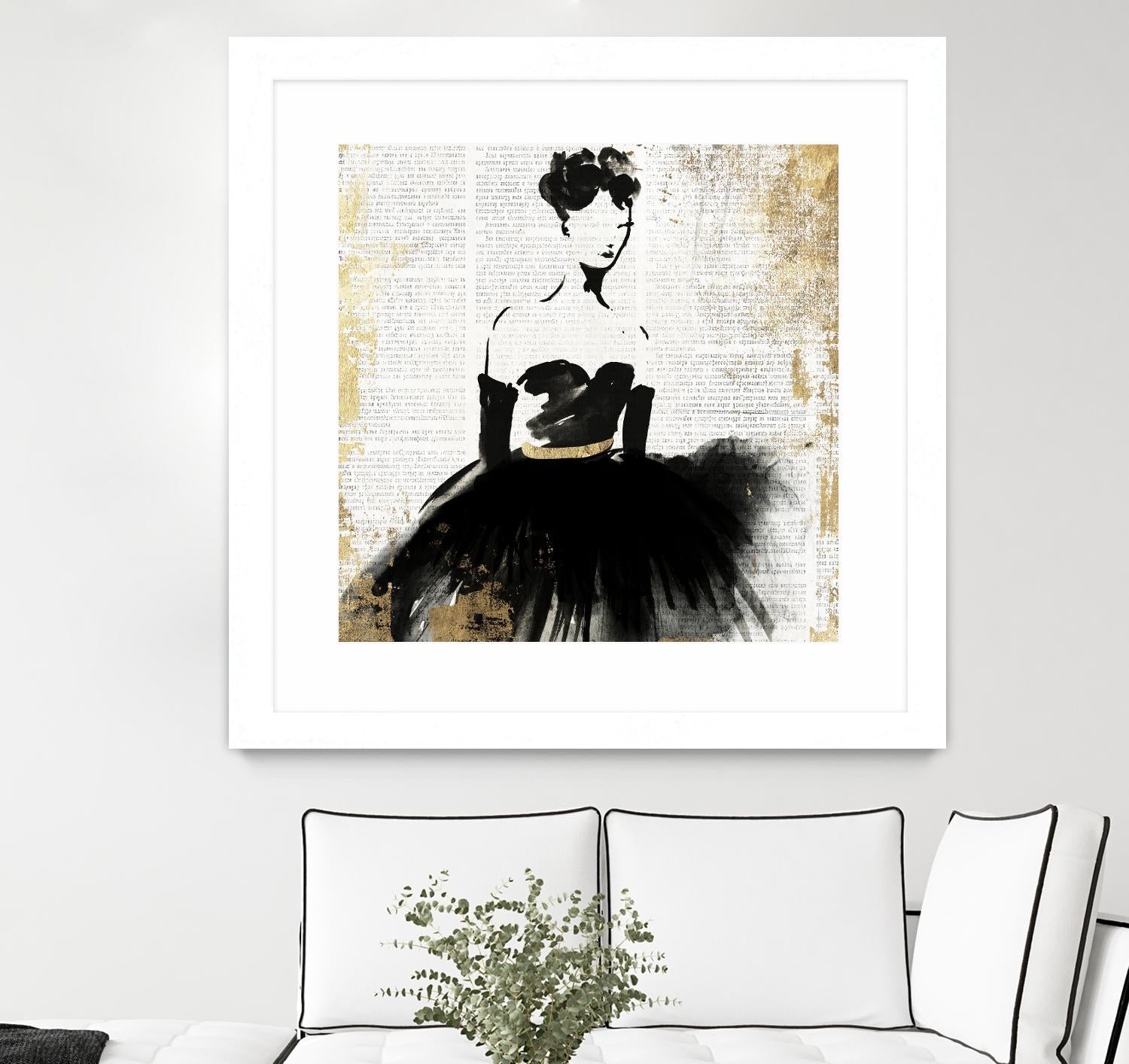 Lady in Black II by PI Studio on GIANT ART - white abstract