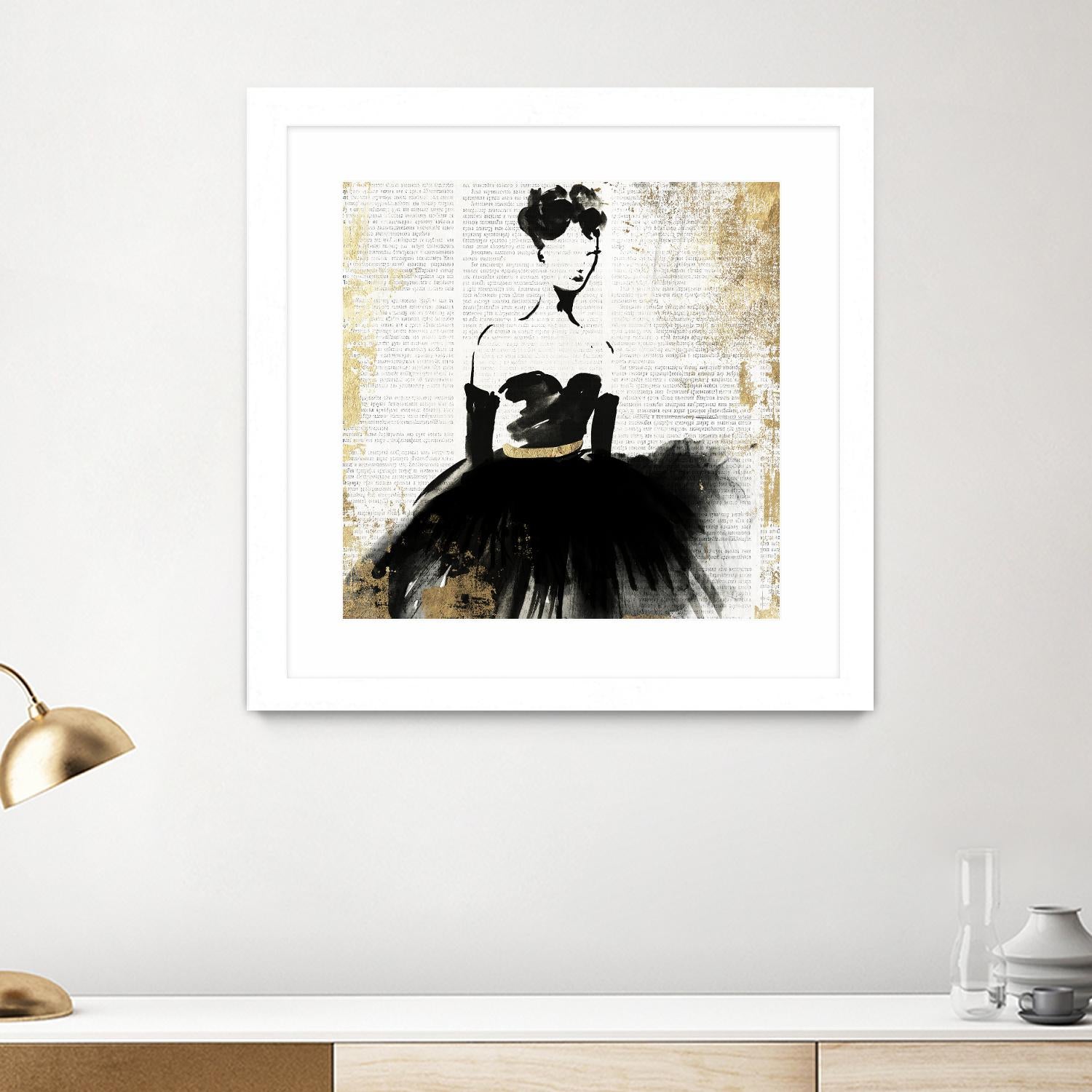 Lady in Black II by PI Studio on GIANT ART - white abstract