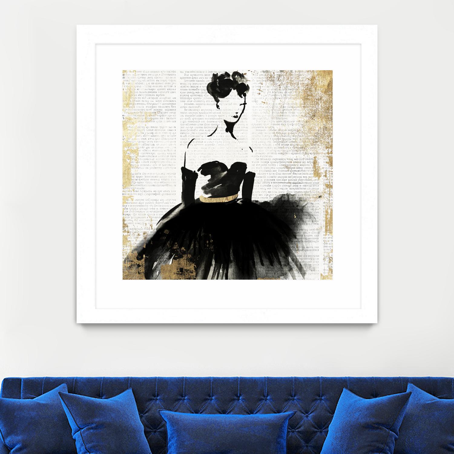 Lady in Black II by PI Studio on GIANT ART - white abstract