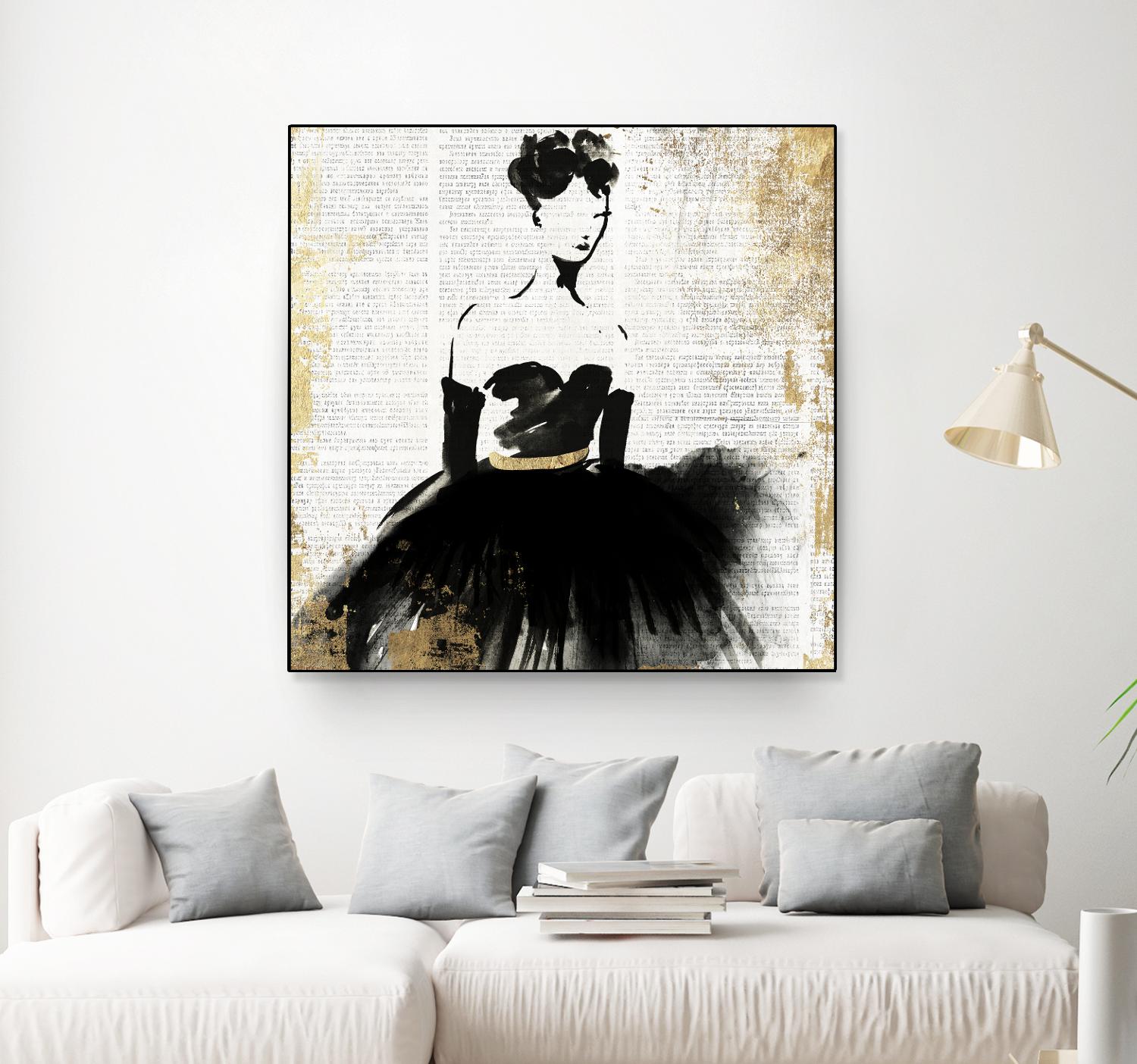 Lady in Black II by PI Studio on GIANT ART - white abstract
