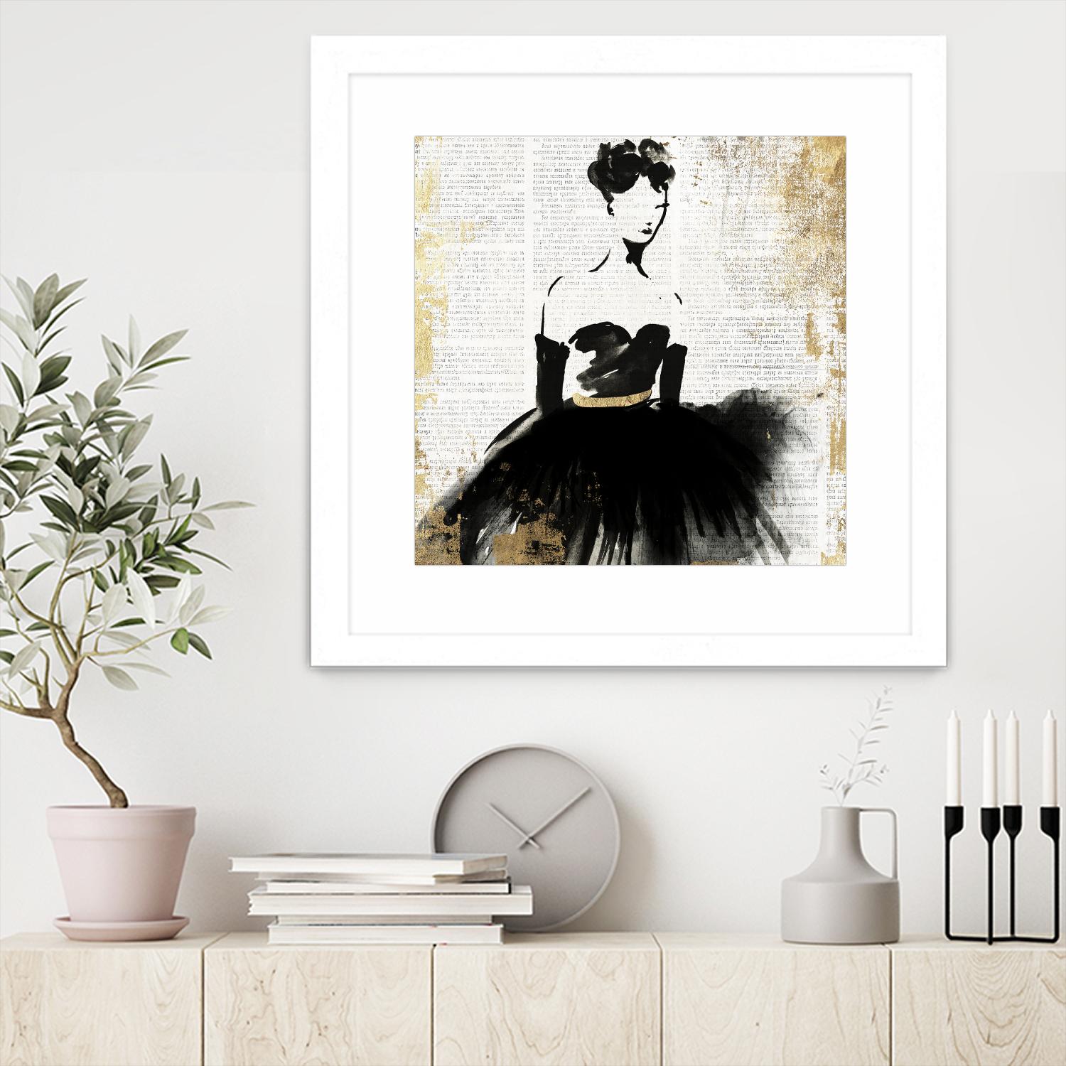 Lady in Black II by PI Studio on GIANT ART - white abstract