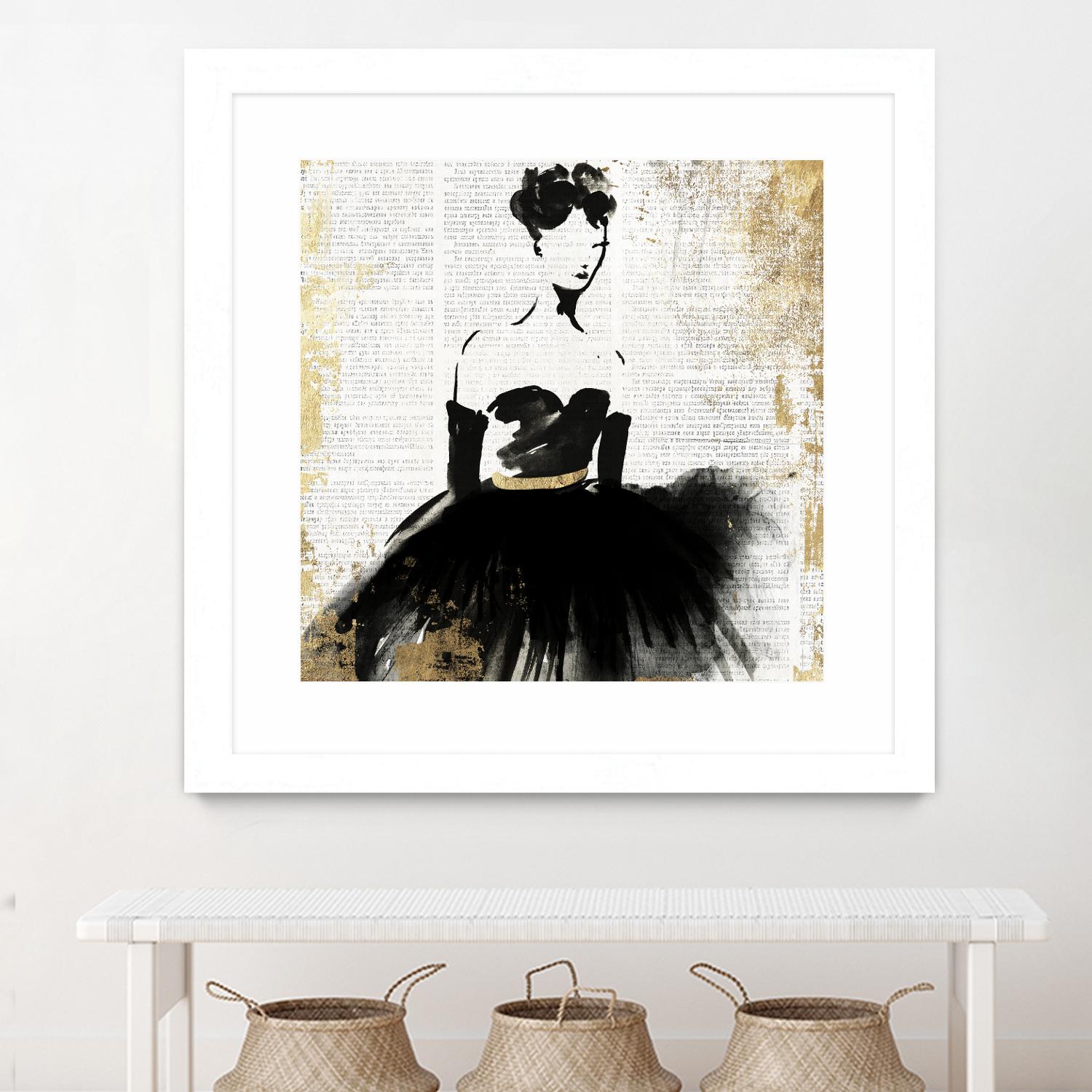 Lady in Black II by PI Studio on GIANT ART - white abstract