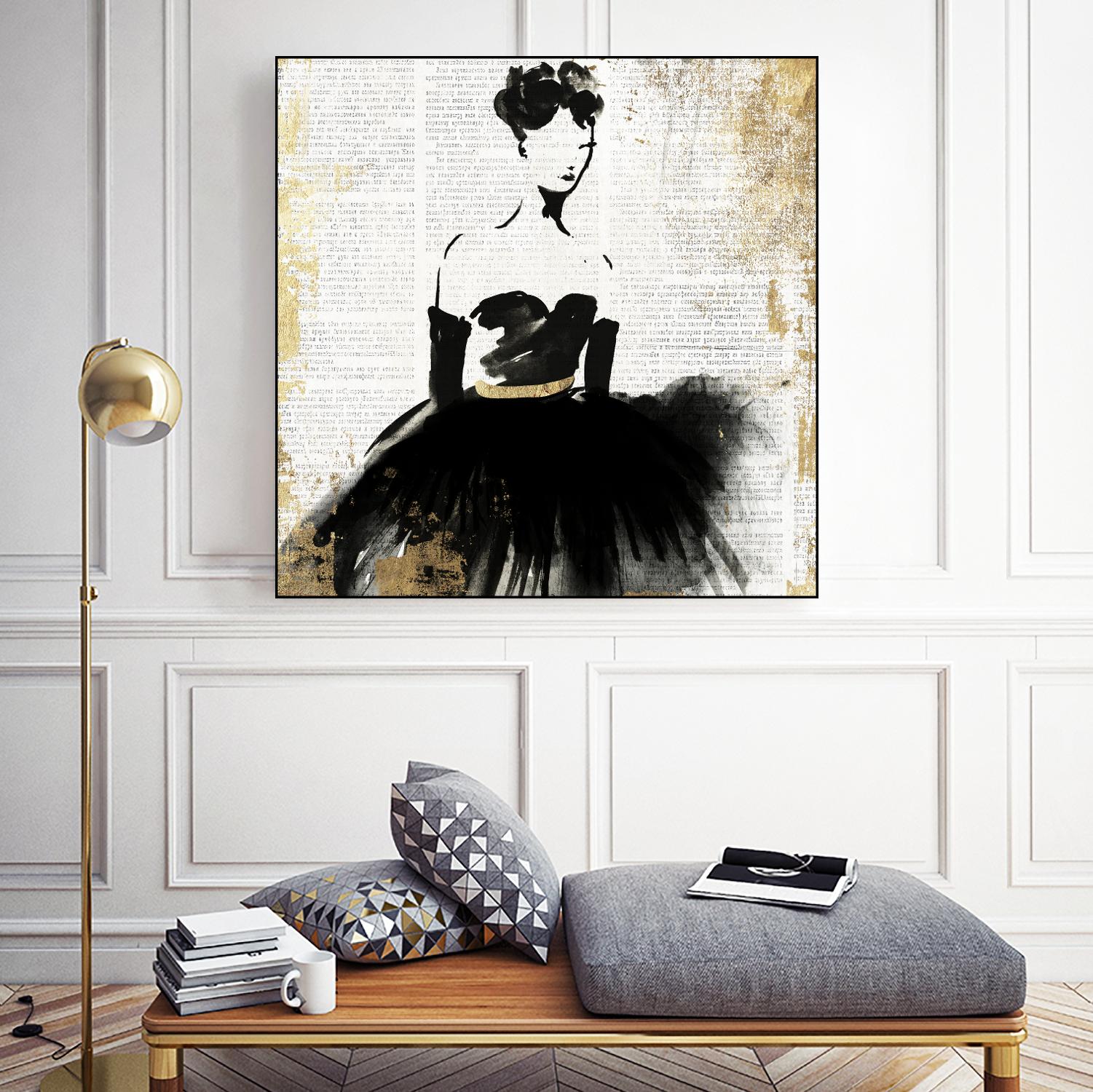 Lady in Black II by PI Studio on GIANT ART - white abstract