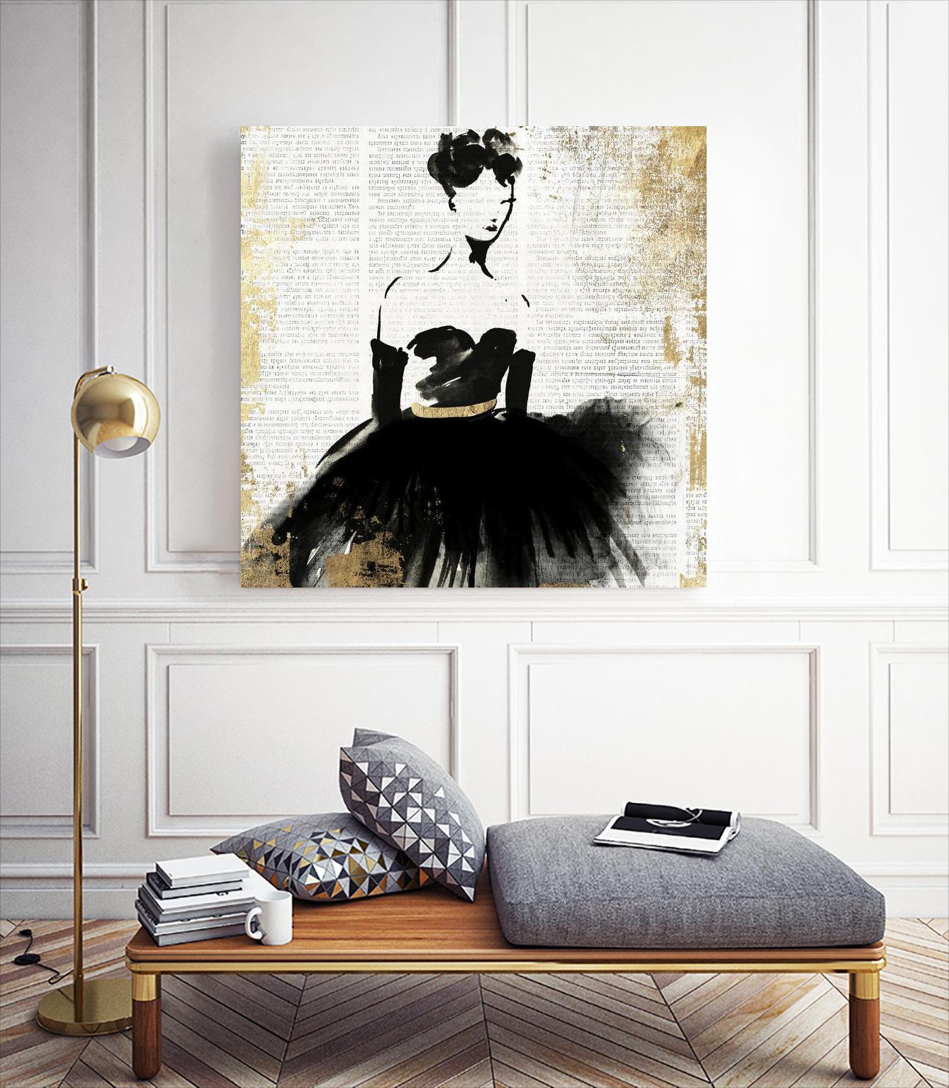 Lady in Black II by PI Studio on GIANT ART - white abstract