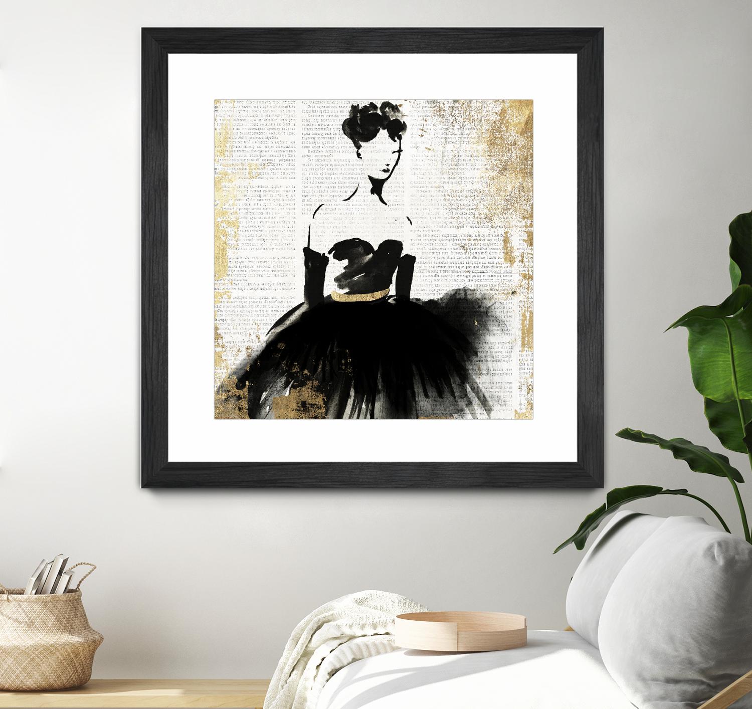 Lady in Black II by PI Studio on GIANT ART - white abstract