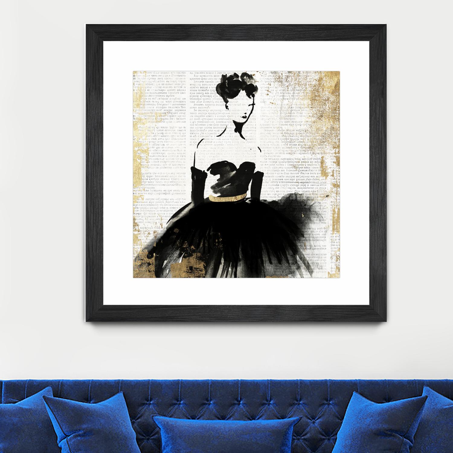 Lady in Black II by PI Studio on GIANT ART - white abstract
