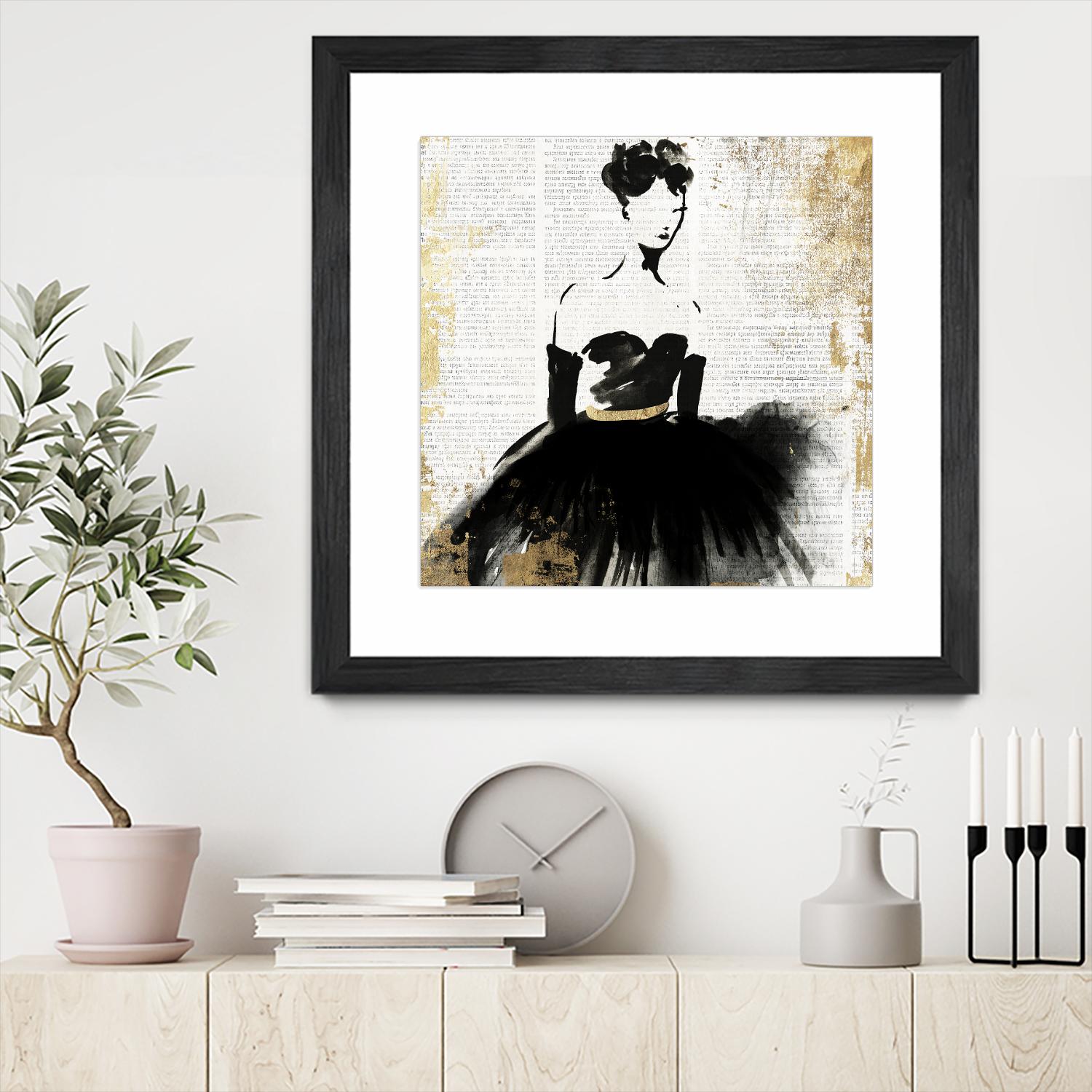 Lady in Black II by PI Studio on GIANT ART - white abstract
