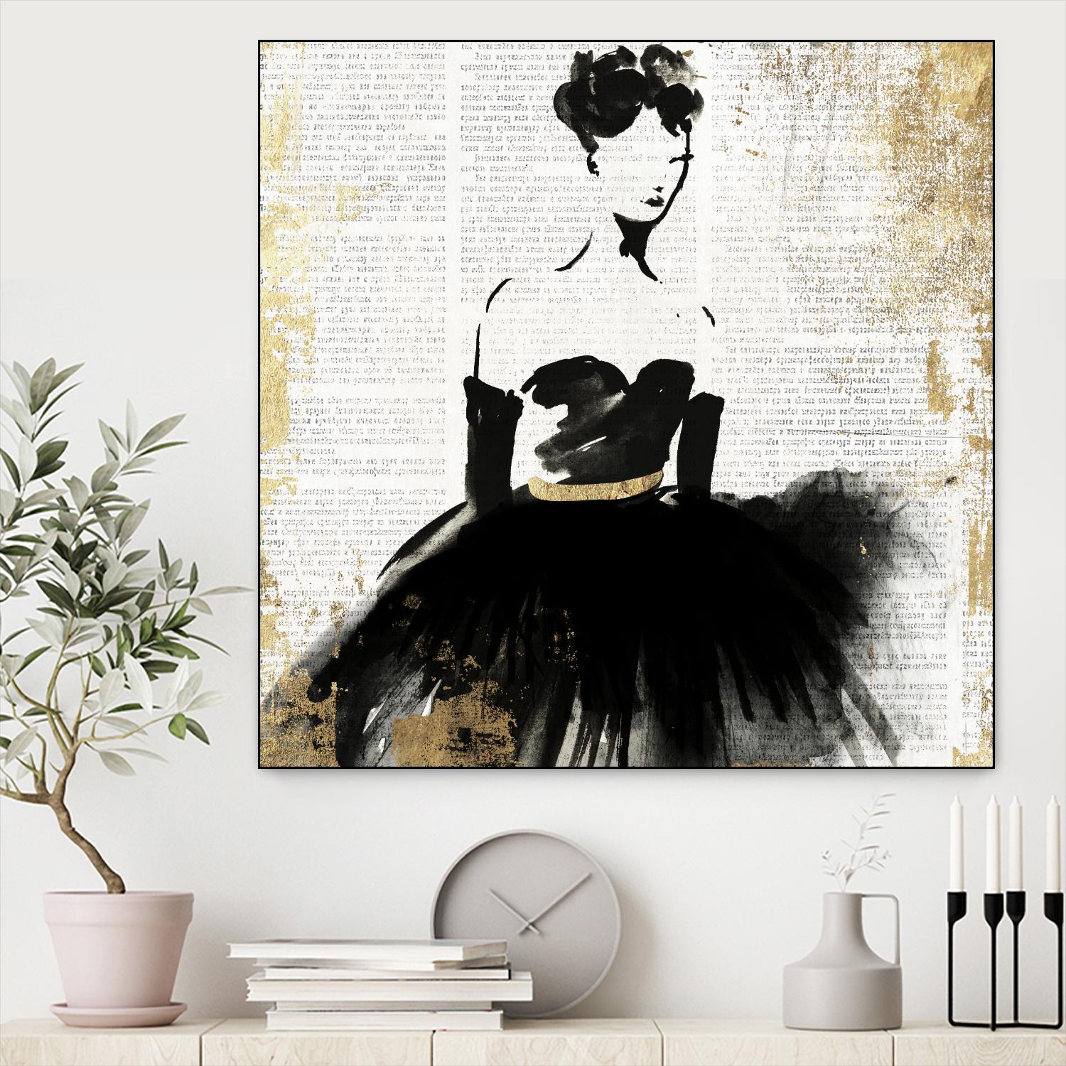 Lady in Black II by PI Studio on GIANT ART - white abstract