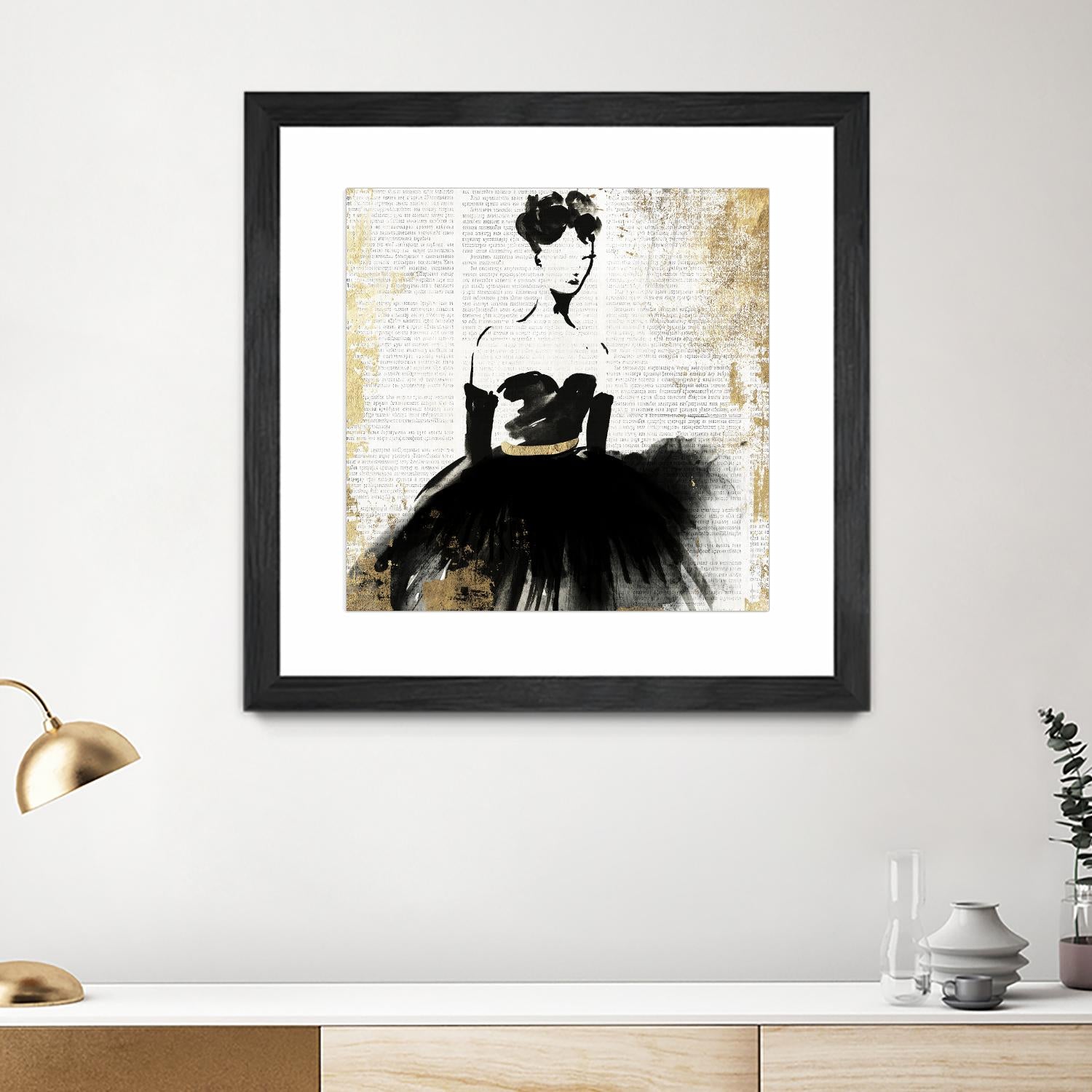Lady in Black II by PI Studio on GIANT ART - white abstract