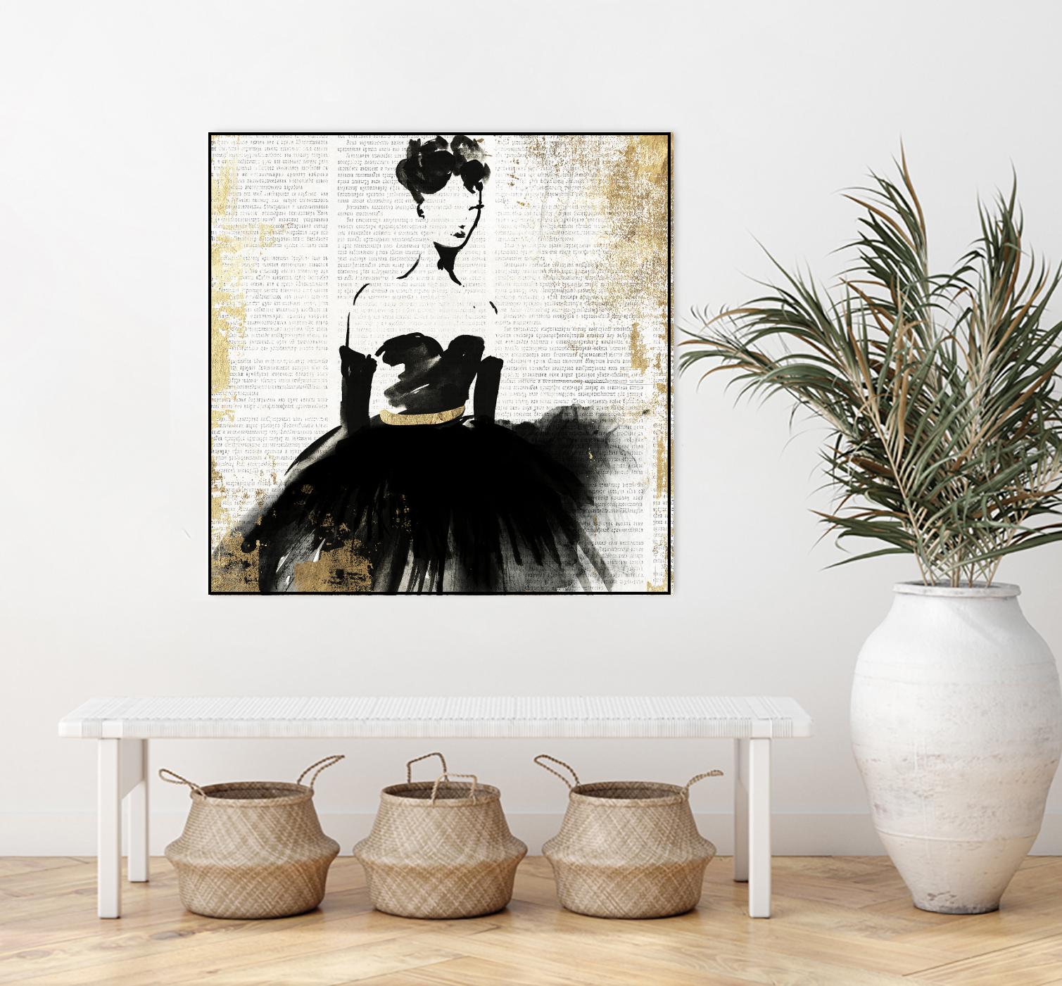 Lady in Black II by PI Studio on GIANT ART - white abstract