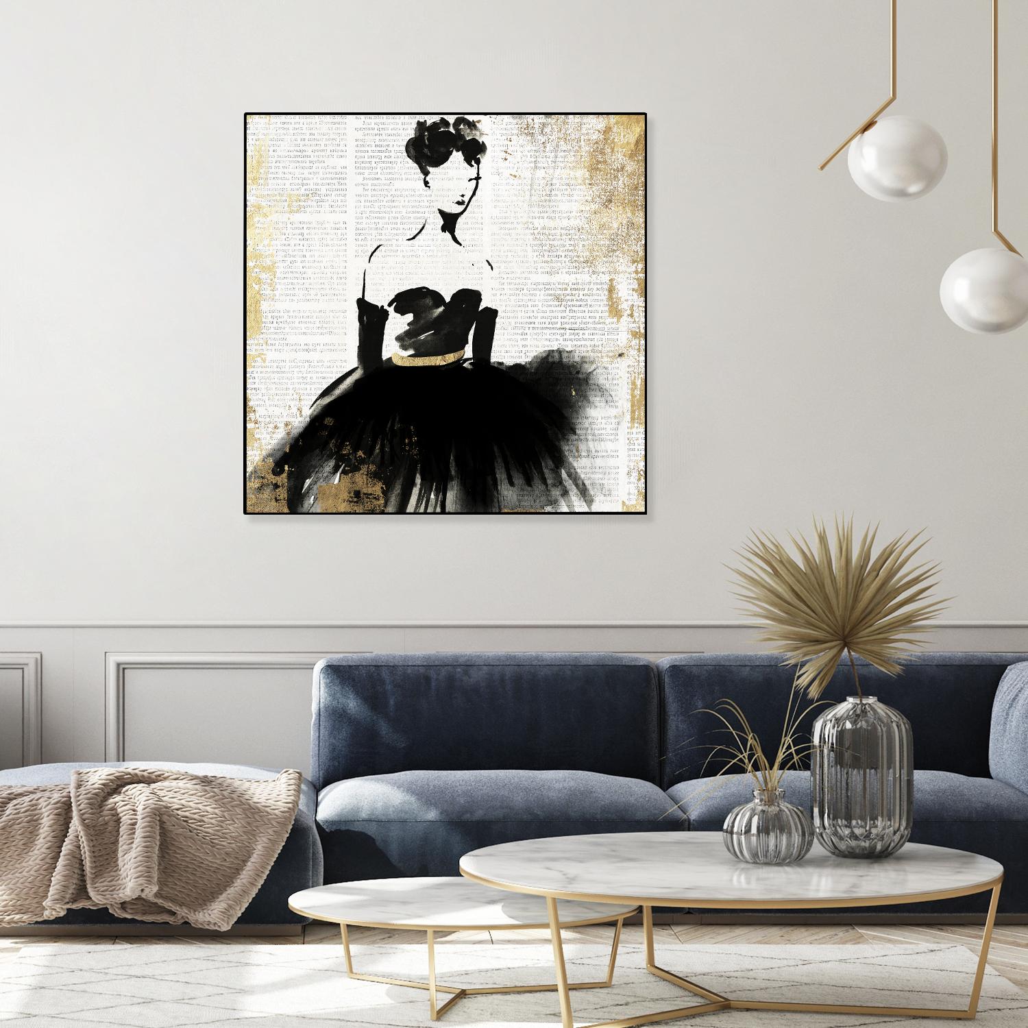 Lady in Black II by PI Studio on GIANT ART - white abstract