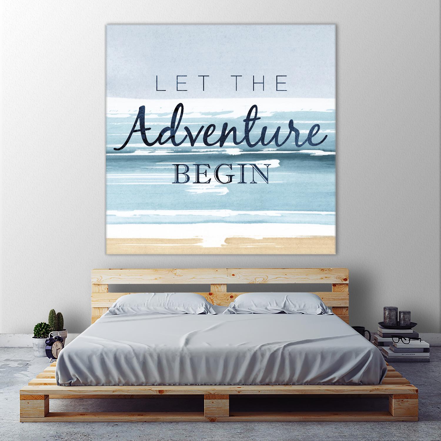 Let the Adventure Begin by PI Studio on GIANT ART - beige quotes
