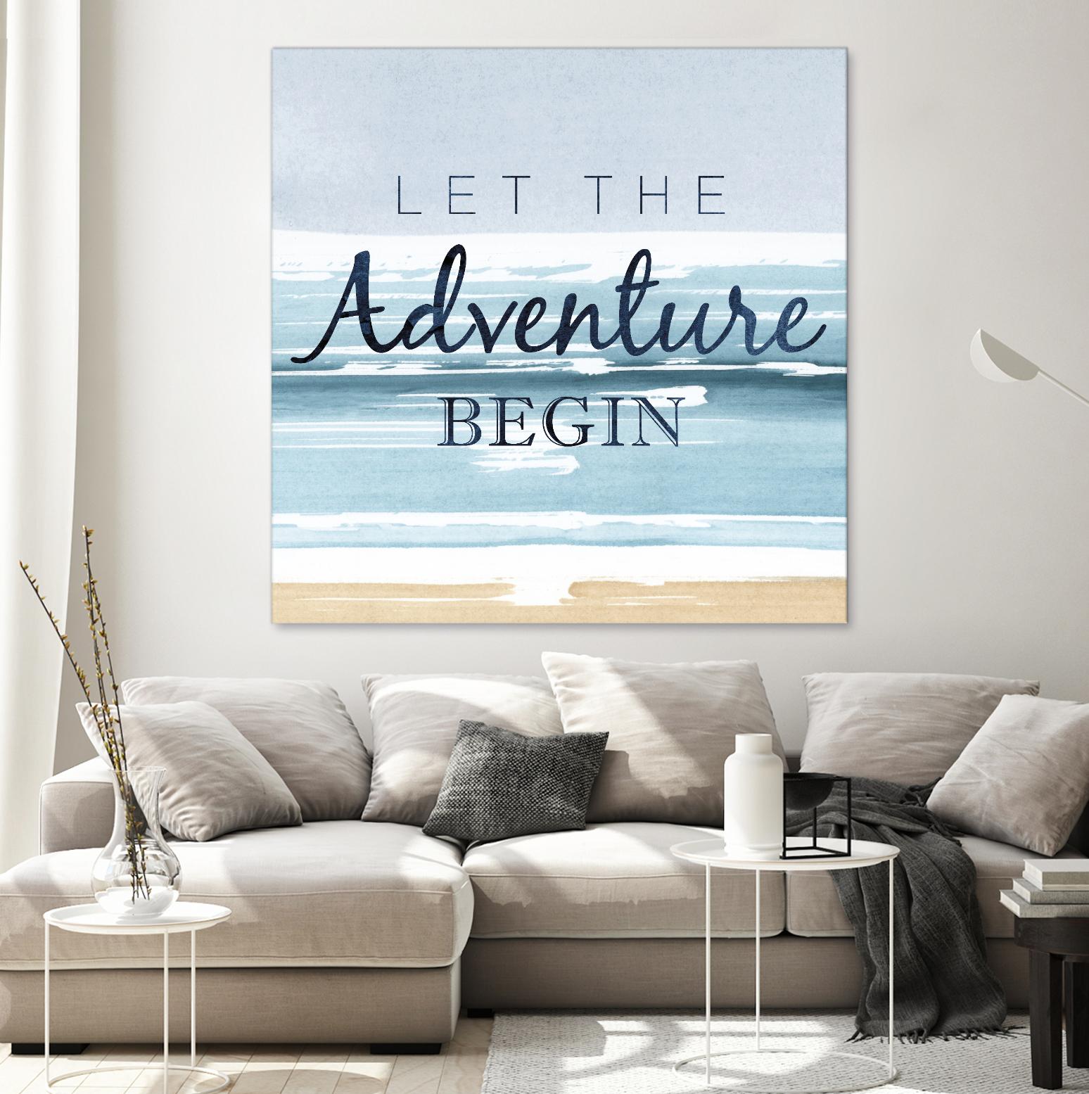 Let the Adventure Begin by PI Studio on GIANT ART - beige quotes