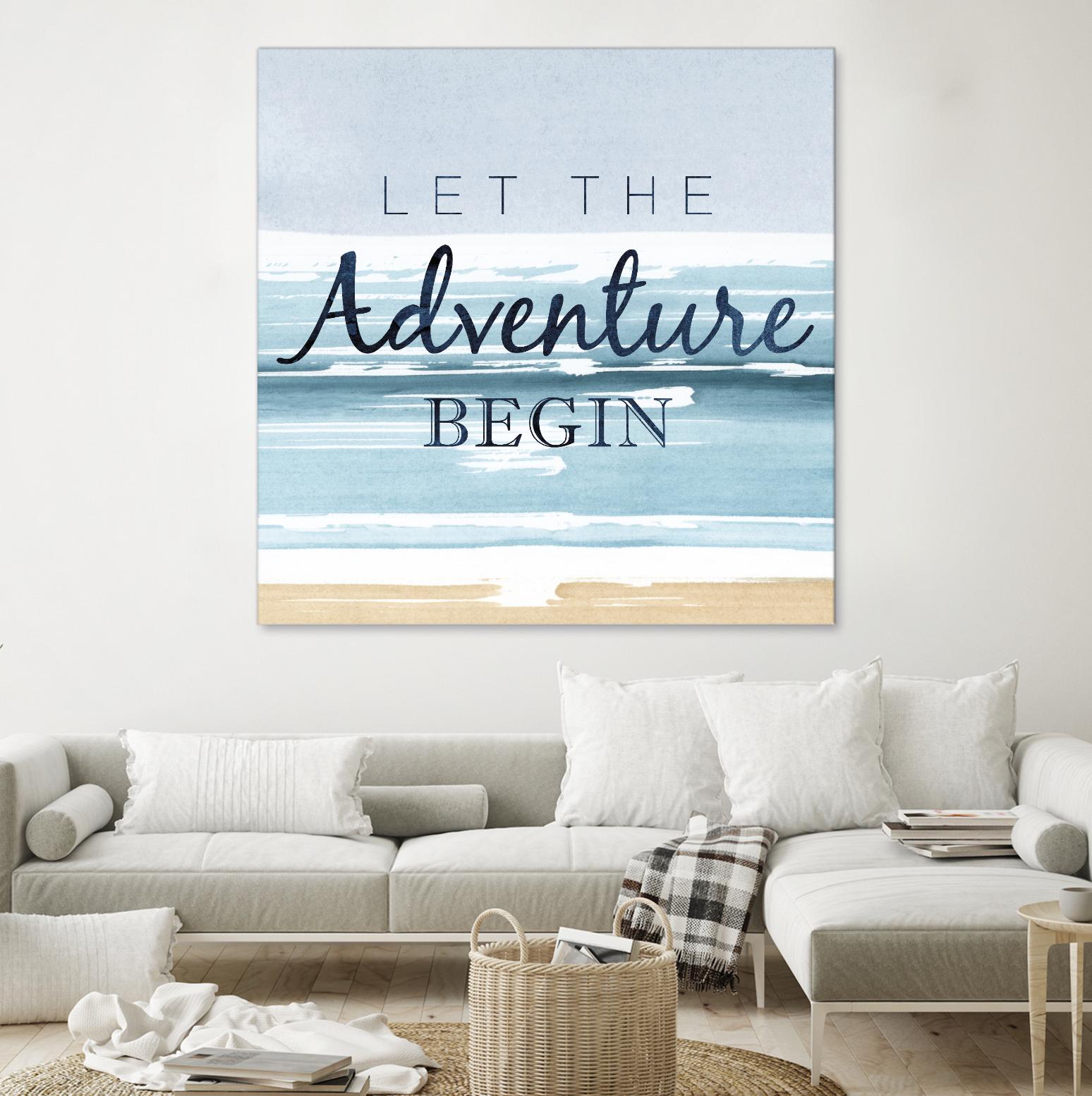 Let the Adventure Begin by PI Studio on GIANT ART - beige quotes