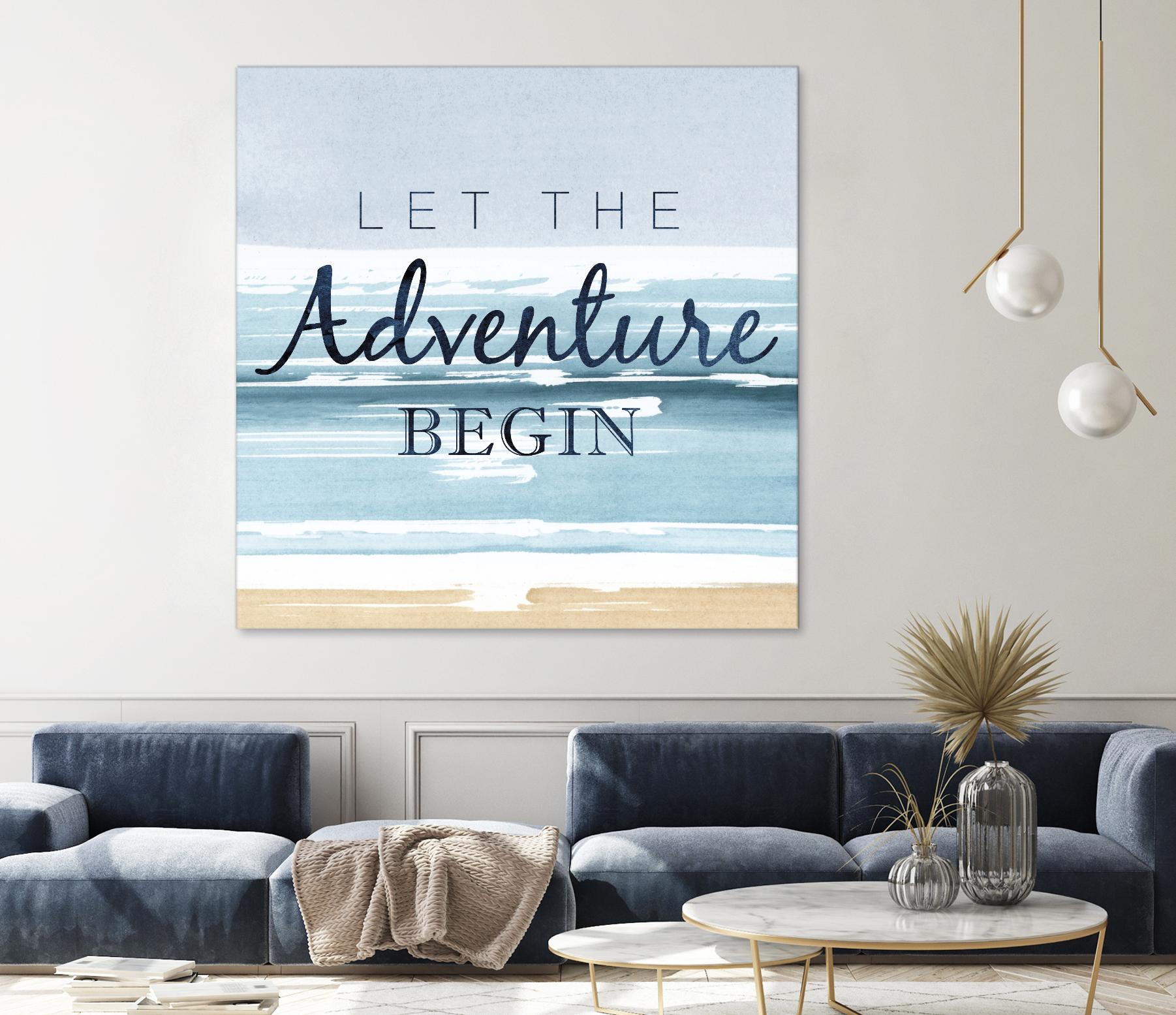 Let the Adventure Begin by PI Studio on GIANT ART - beige quotes