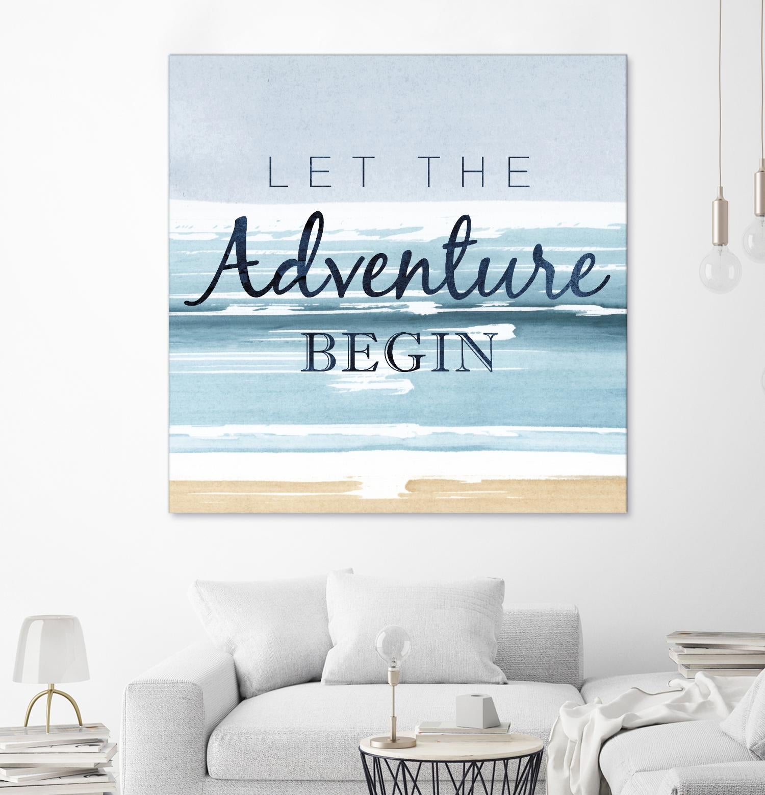 Let the Adventure Begin by PI Studio on GIANT ART - beige quotes