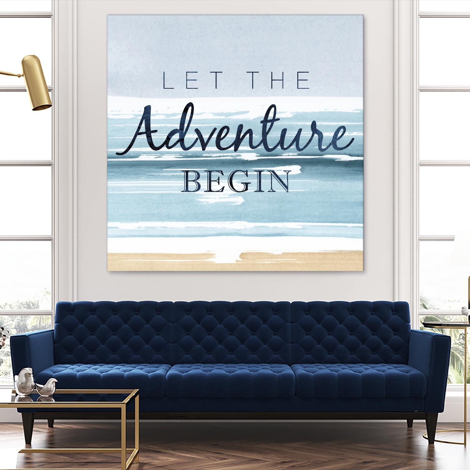 Let the Adventure Begin by PI Studio on GIANT ART - beige quotes