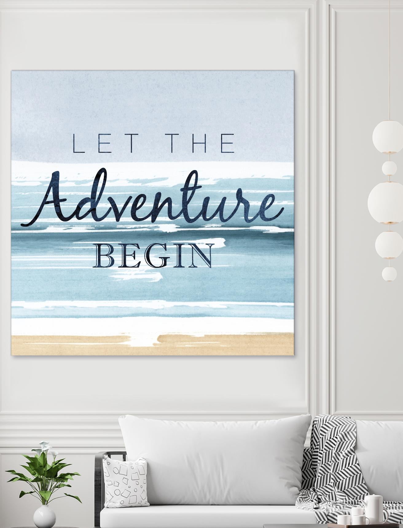 Let the Adventure Begin by PI Studio on GIANT ART - beige quotes