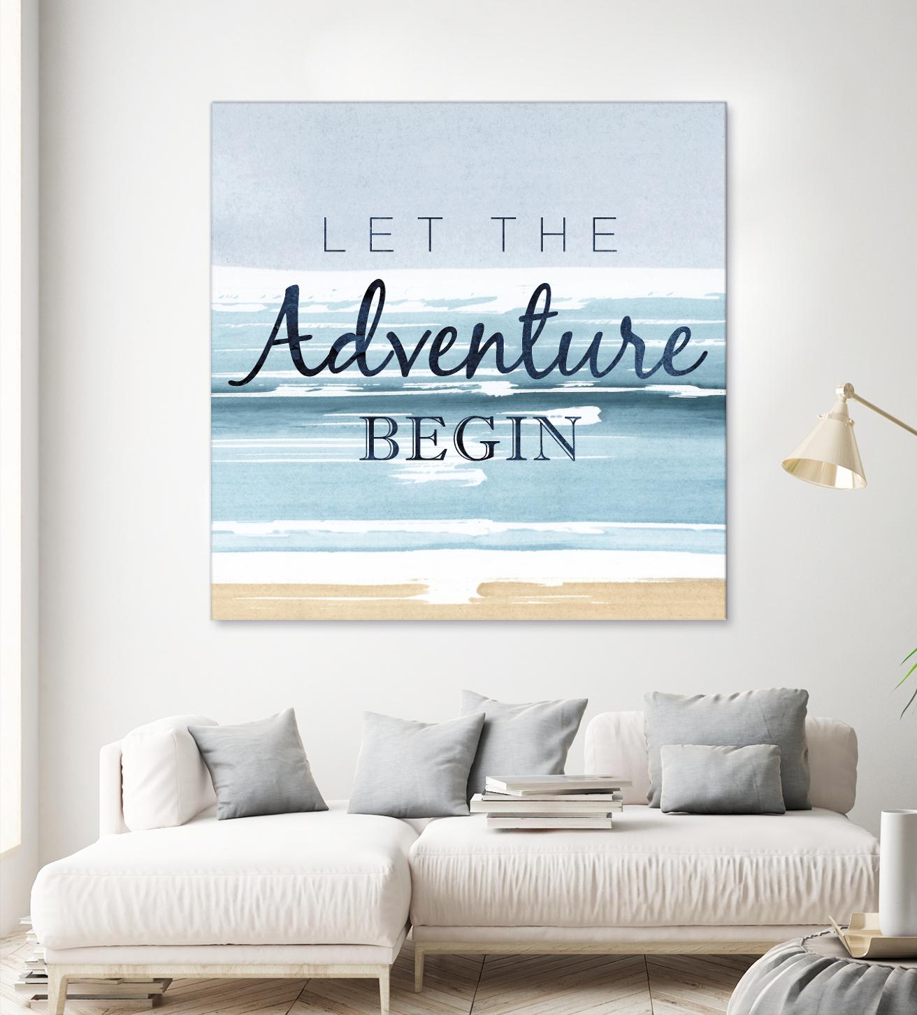 Let the Adventure Begin by PI Studio on GIANT ART - beige quotes