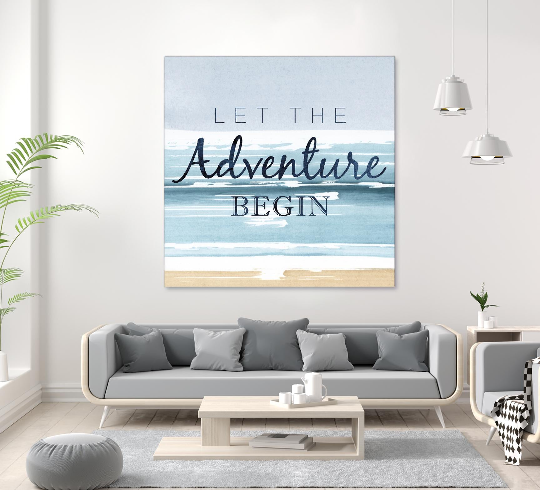 Let the Adventure Begin by PI Studio on GIANT ART - beige quotes