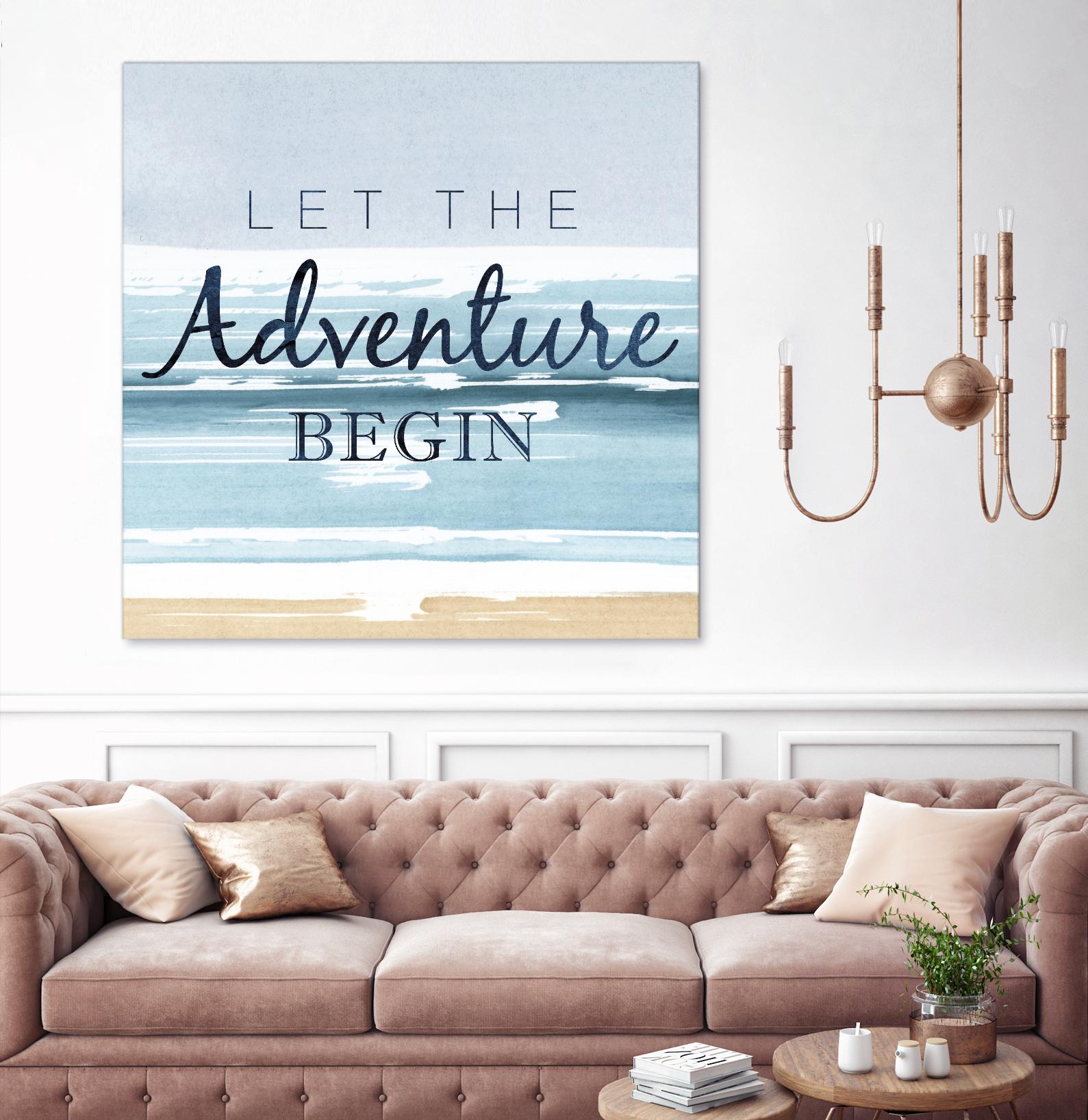 Let the Adventure Begin by PI Studio on GIANT ART - beige quotes