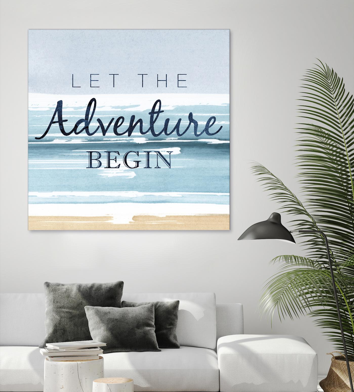Let the Adventure Begin by PI Studio on GIANT ART - beige quotes