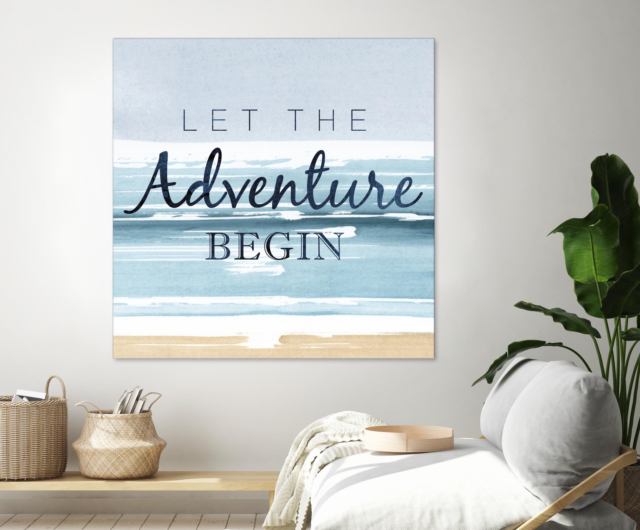 Let the Adventure Begin by PI Studio on GIANT ART - beige quotes