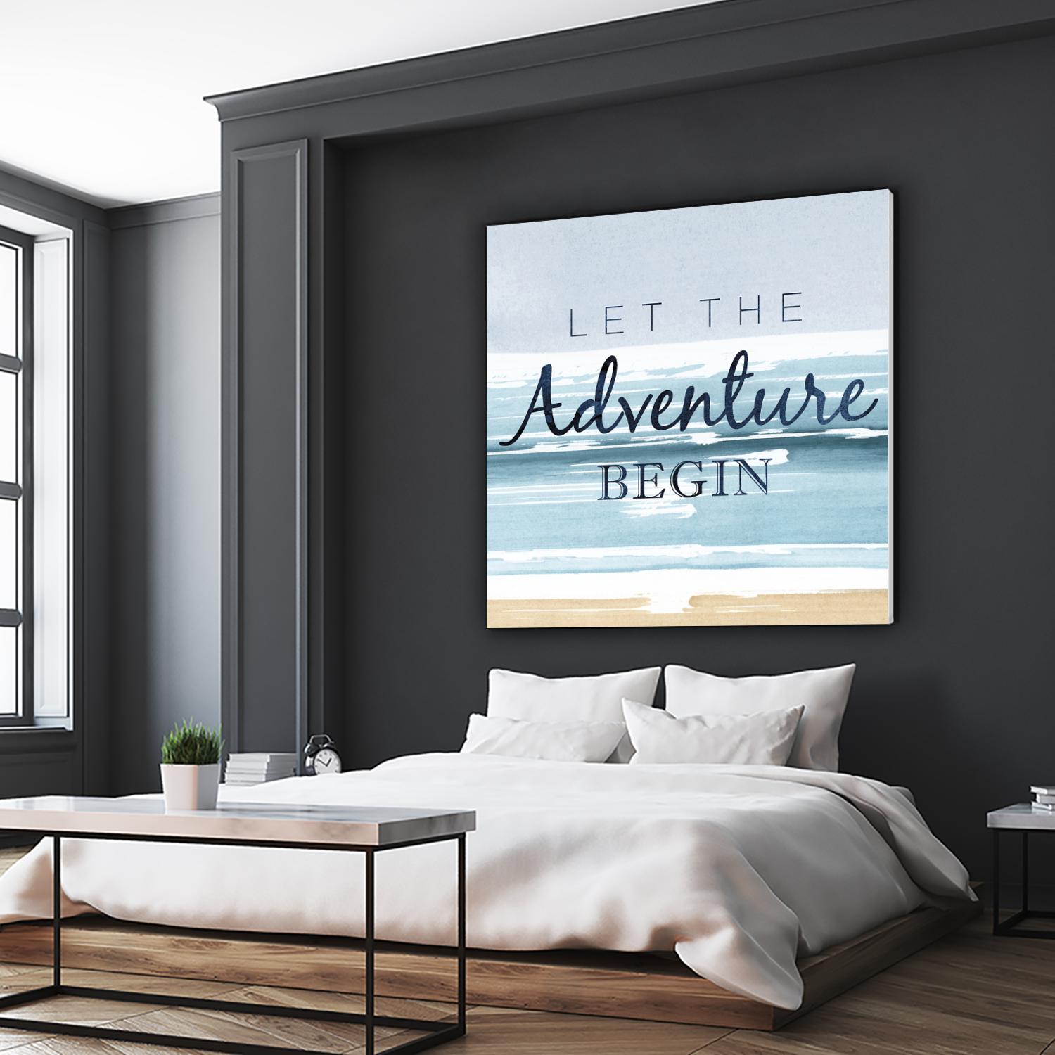 Let the Adventure Begin by PI Studio on GIANT ART - beige quotes
