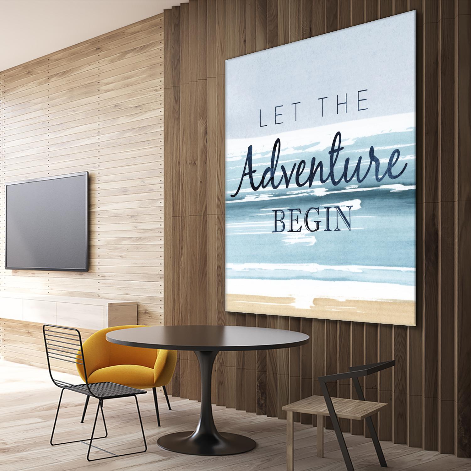 Let the Adventure Begin by PI Studio on GIANT ART - beige quotes