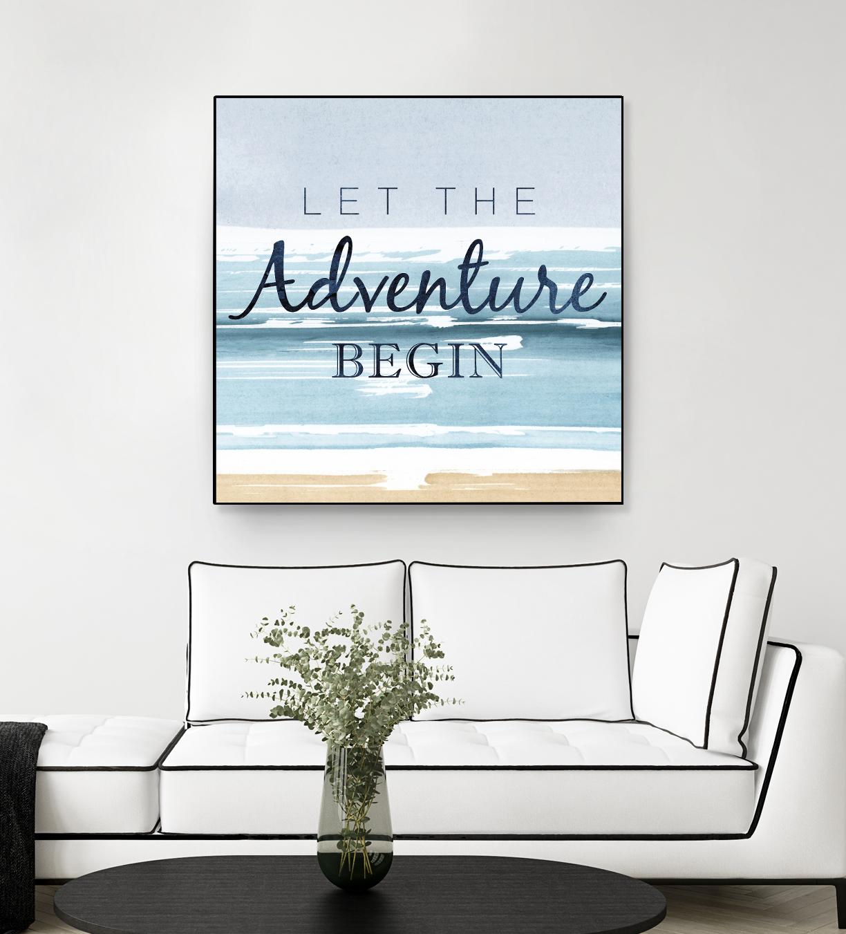 Let the Adventure Begin by PI Studio on GIANT ART - beige quotes