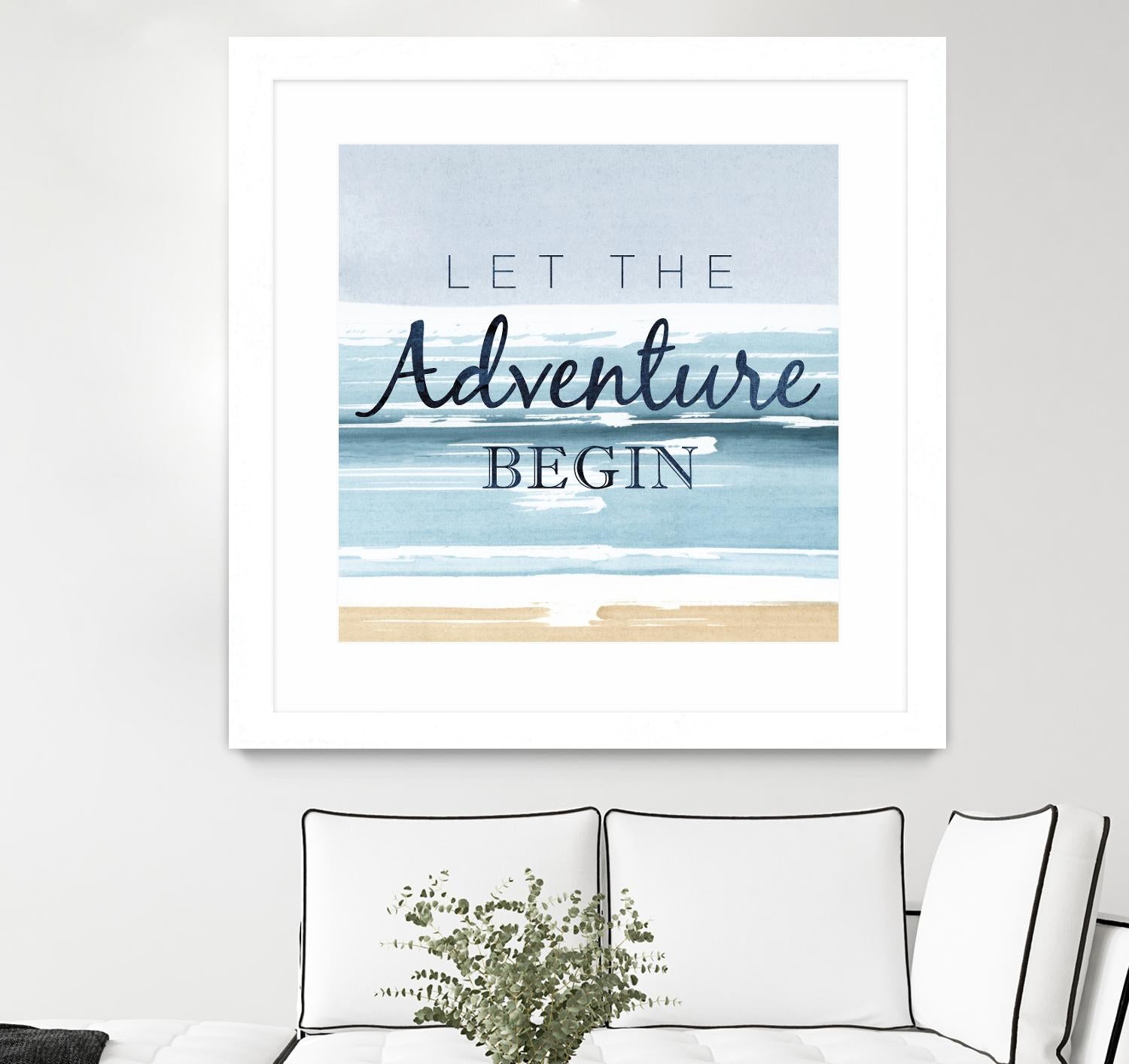 Let the Adventure Begin by PI Studio on GIANT ART - beige quotes
