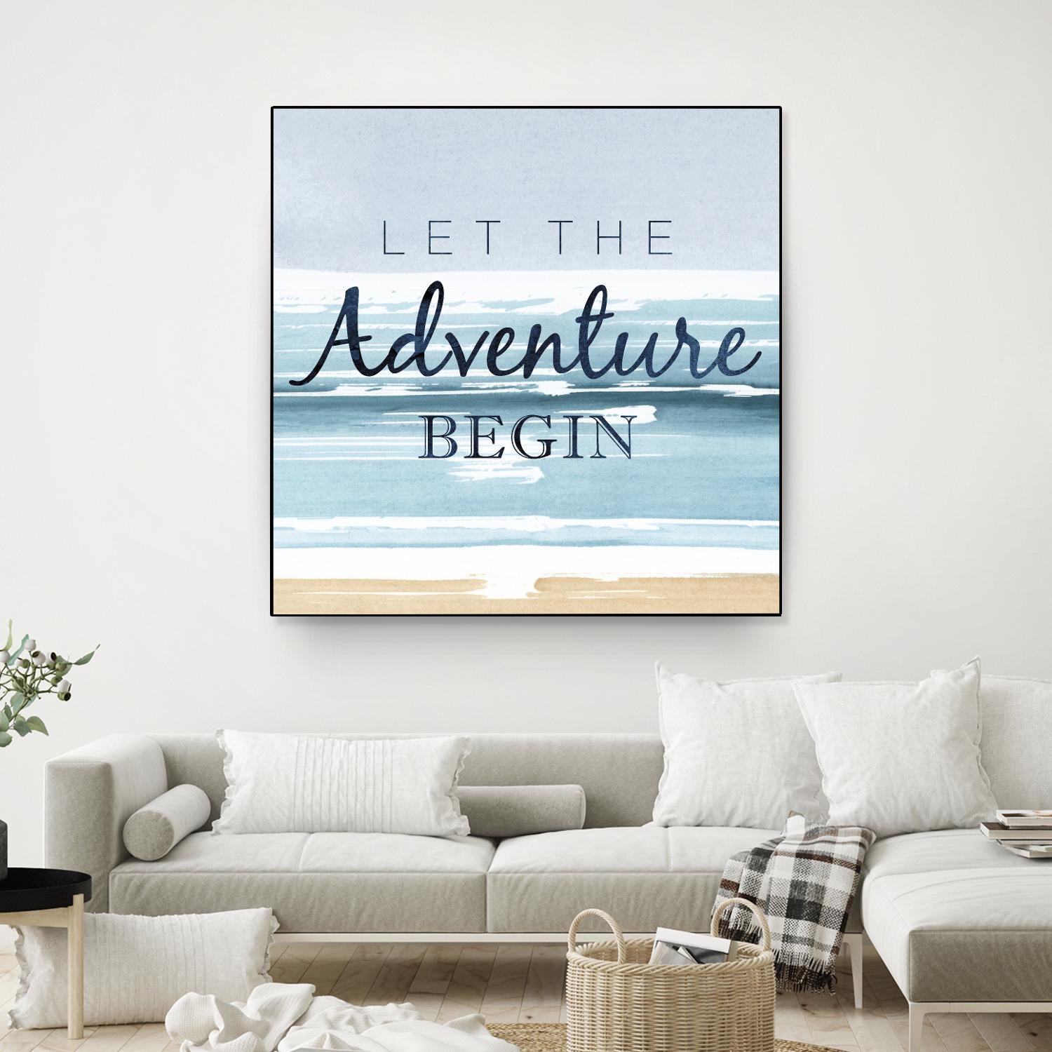 Let the Adventure Begin by PI Studio on GIANT ART - beige quotes