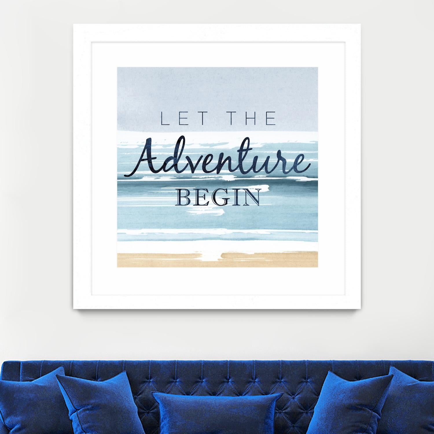 Let the Adventure Begin by PI Studio on GIANT ART - beige quotes