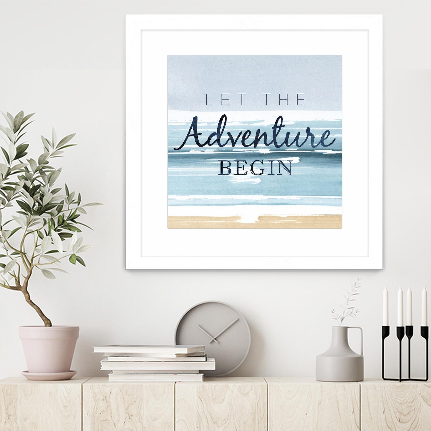 Let the Adventure Begin by PI Studio on GIANT ART - beige quotes