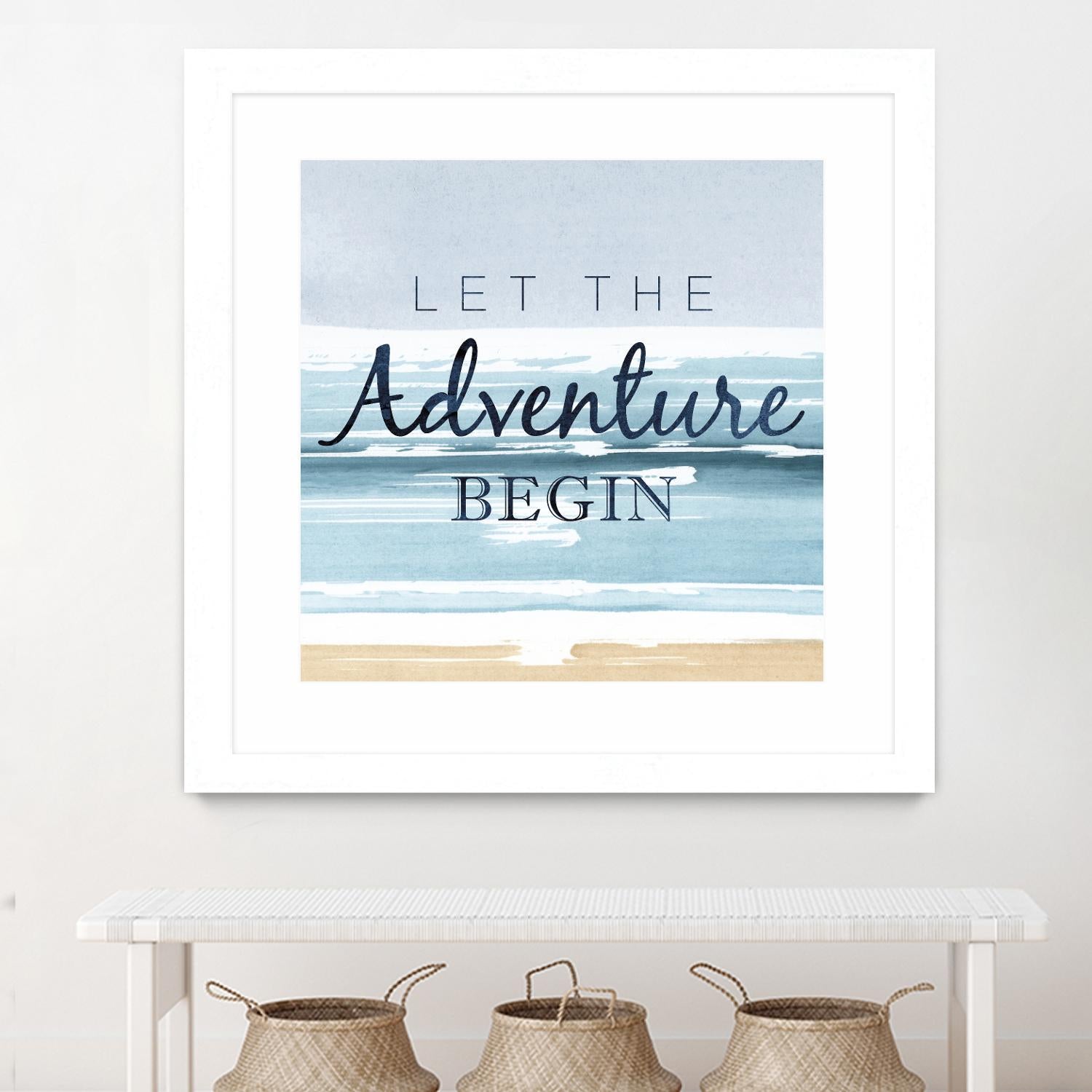 Let the Adventure Begin by PI Studio on GIANT ART - beige quotes