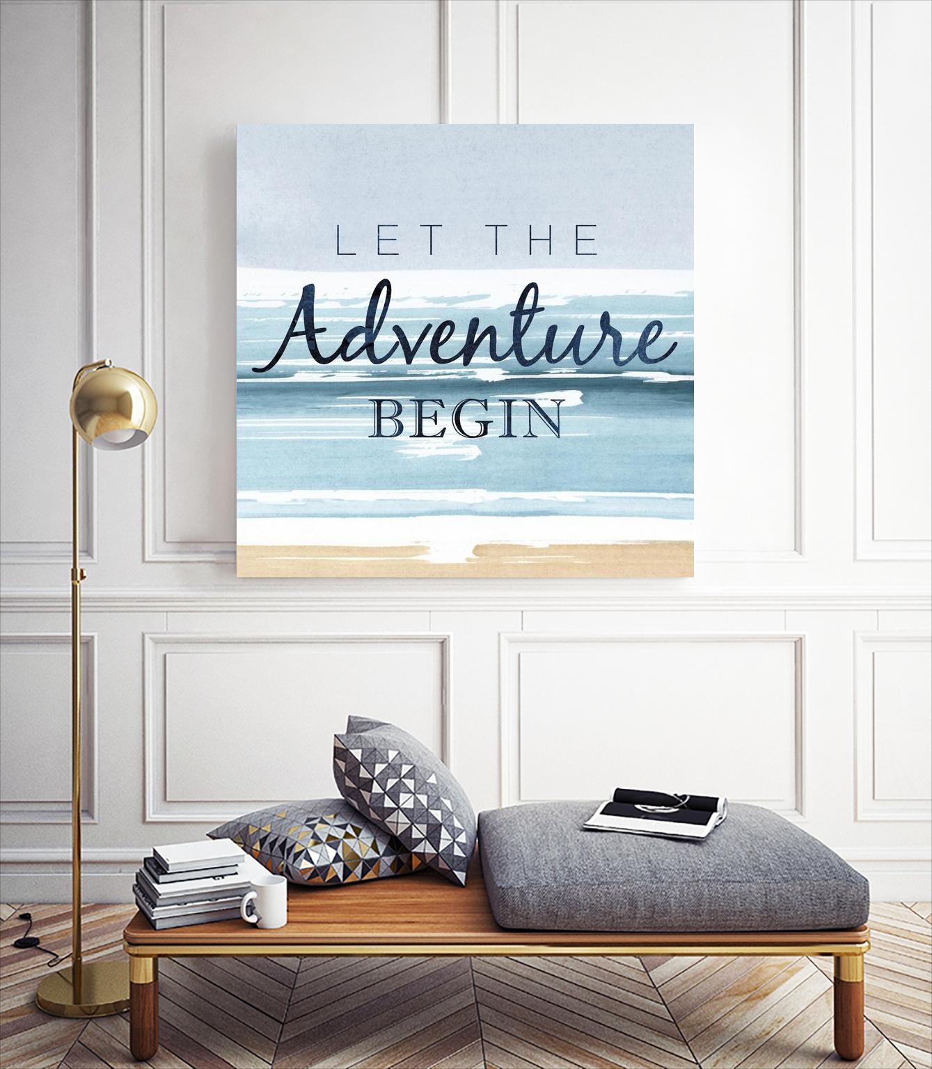 Let the Adventure Begin by PI Studio on GIANT ART - beige quotes