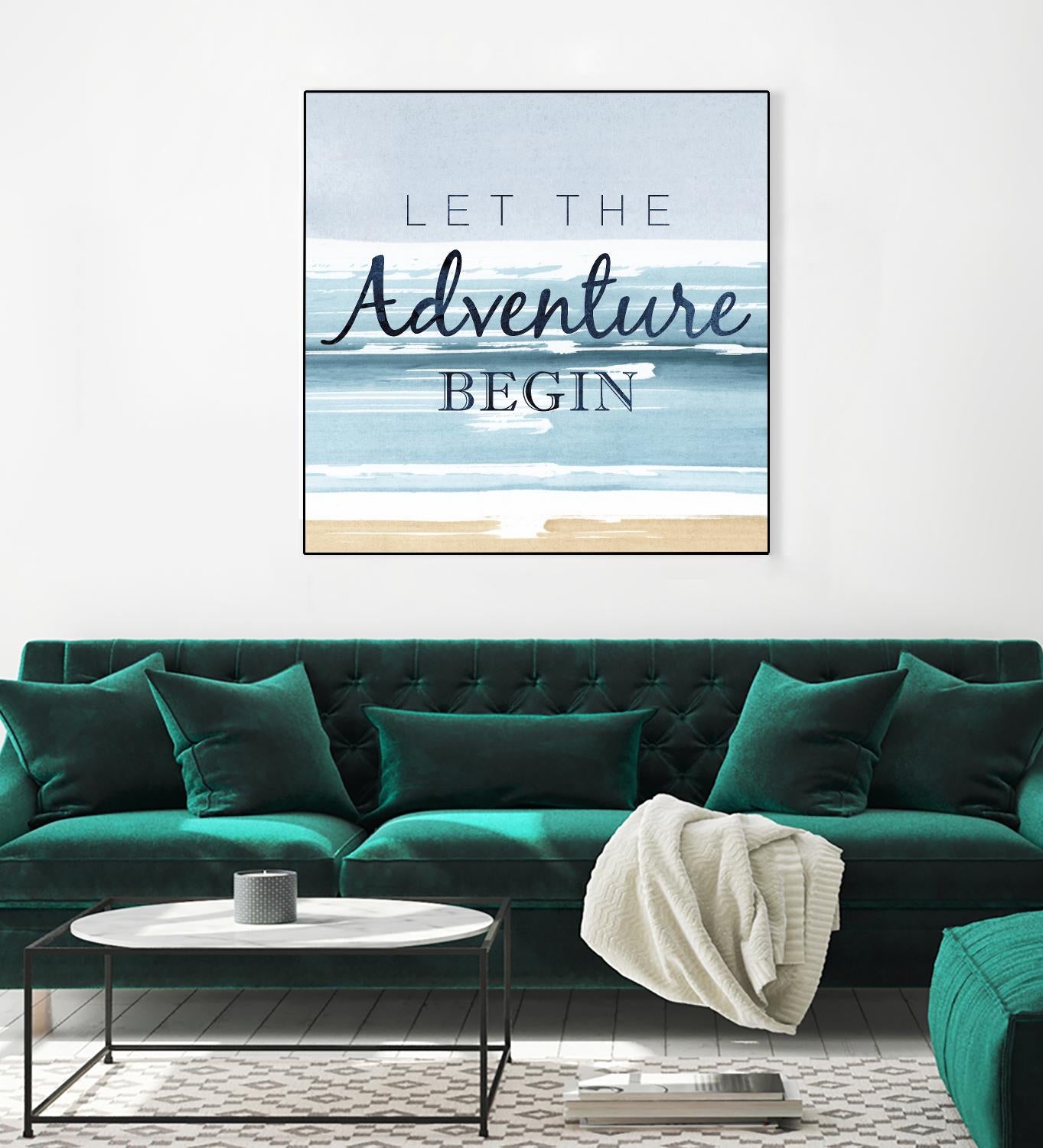 Let the Adventure Begin by PI Studio on GIANT ART - beige quotes