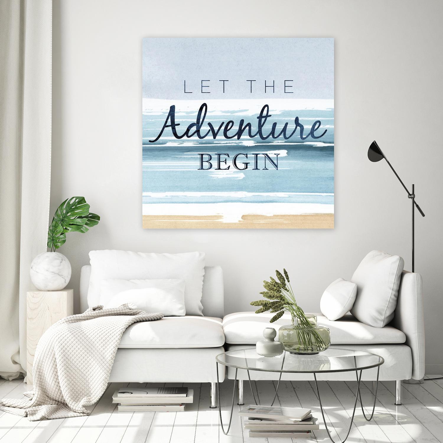 Let the Adventure Begin by PI Studio on GIANT ART - beige quotes