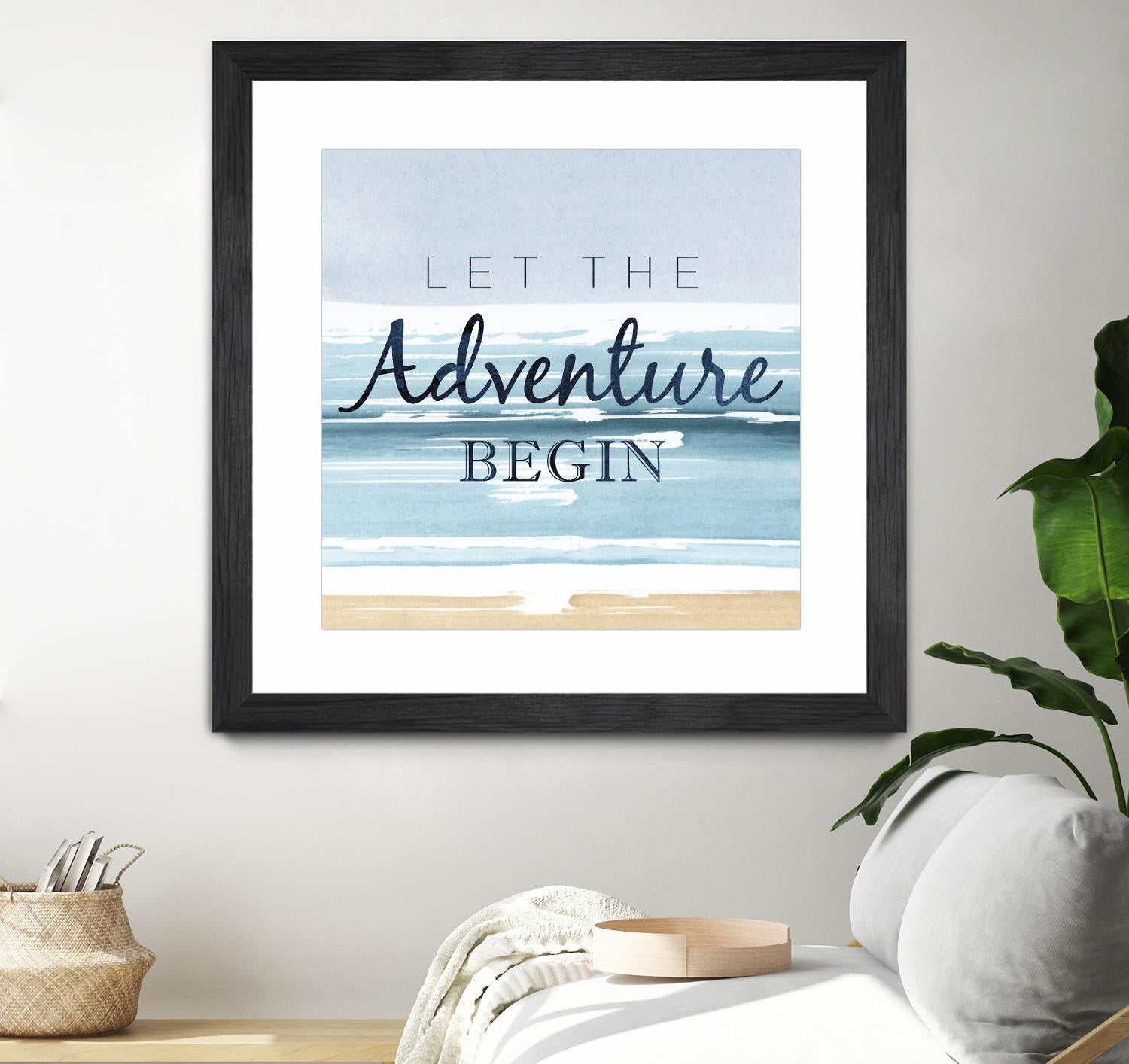 Let the Adventure Begin by PI Studio on GIANT ART - beige quotes