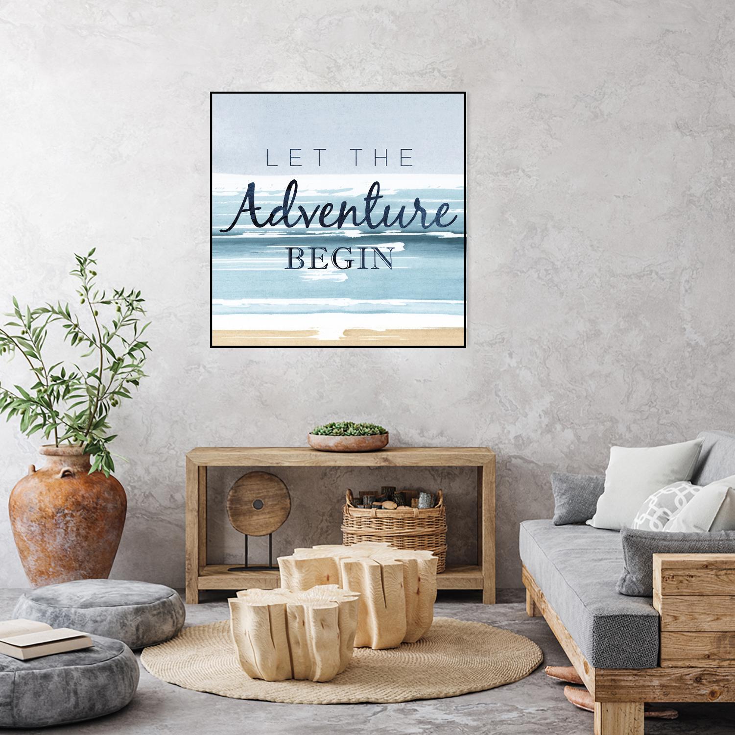 Let the Adventure Begin by PI Studio on GIANT ART - beige quotes